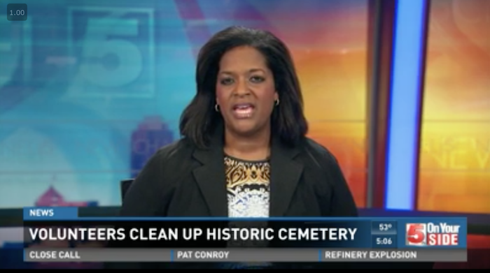 Video: Volunteers clean up historic cemetery