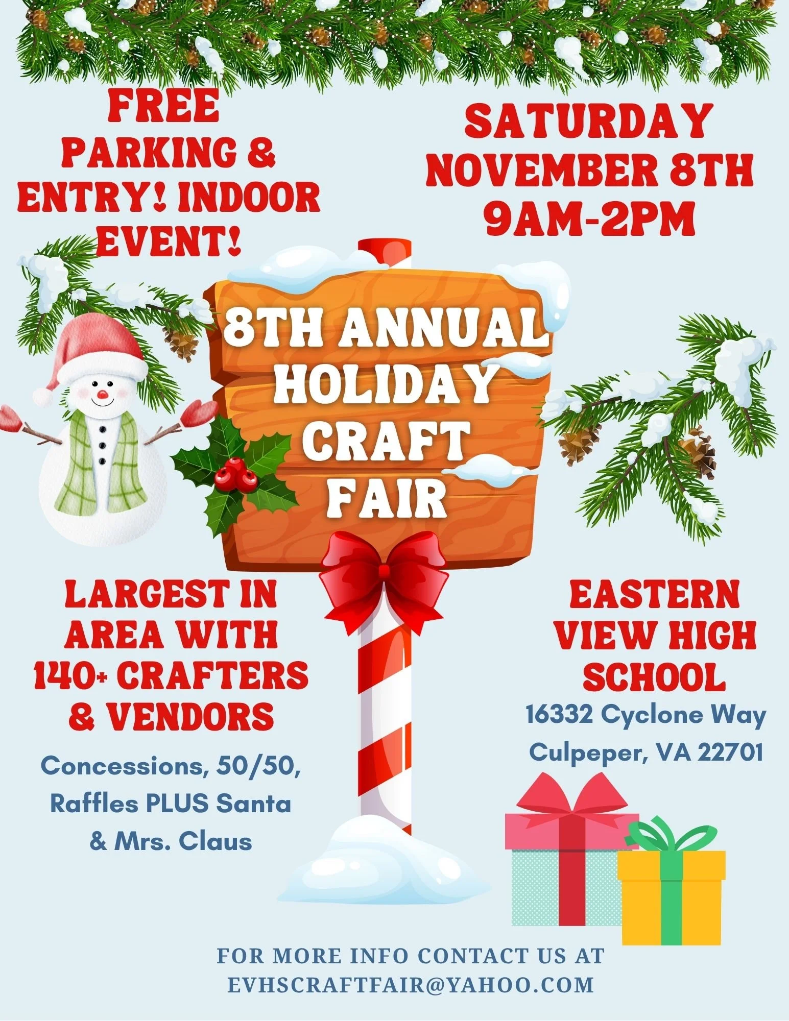 EVHS 8th Annual Holiday Craft Fair