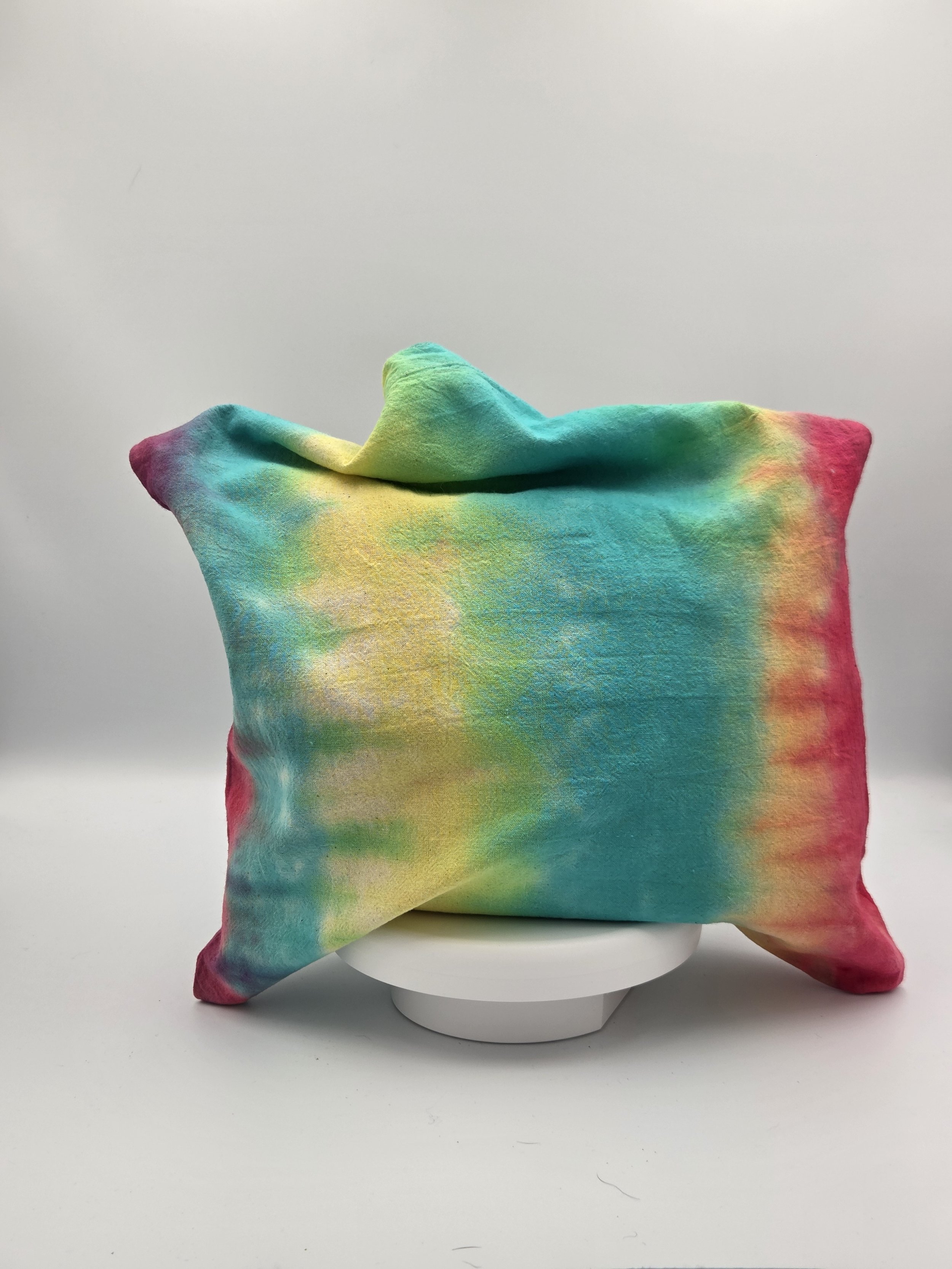 Hand-dyed 100% cotton tote bag with a high-contrast vivid botanical pattern in organic greens and earth tones. OOAK functional art by Livity Studio.