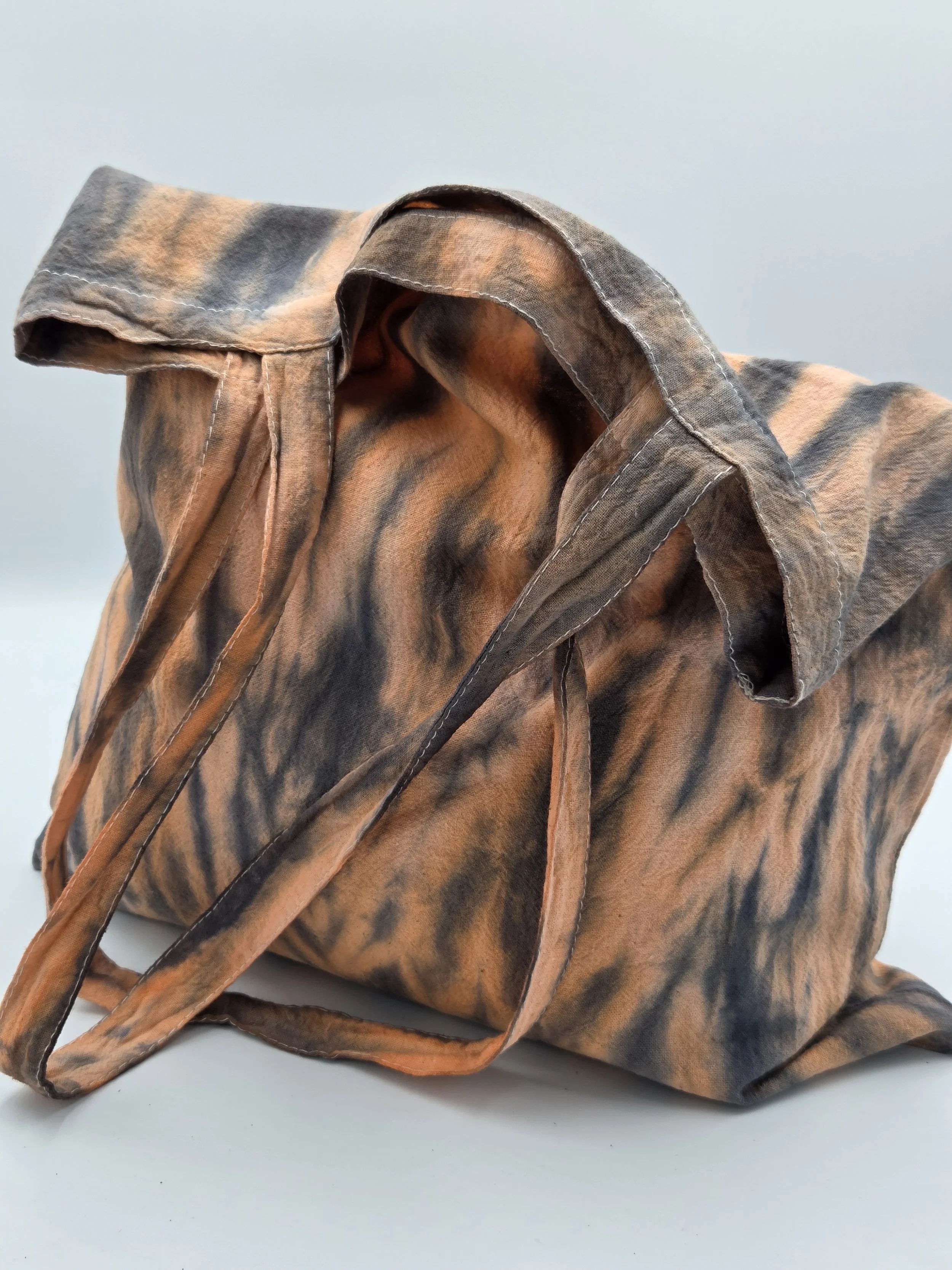 Livity Original Hand-Dyed Tote: Bengal Stripe (OOAK Textile Art)