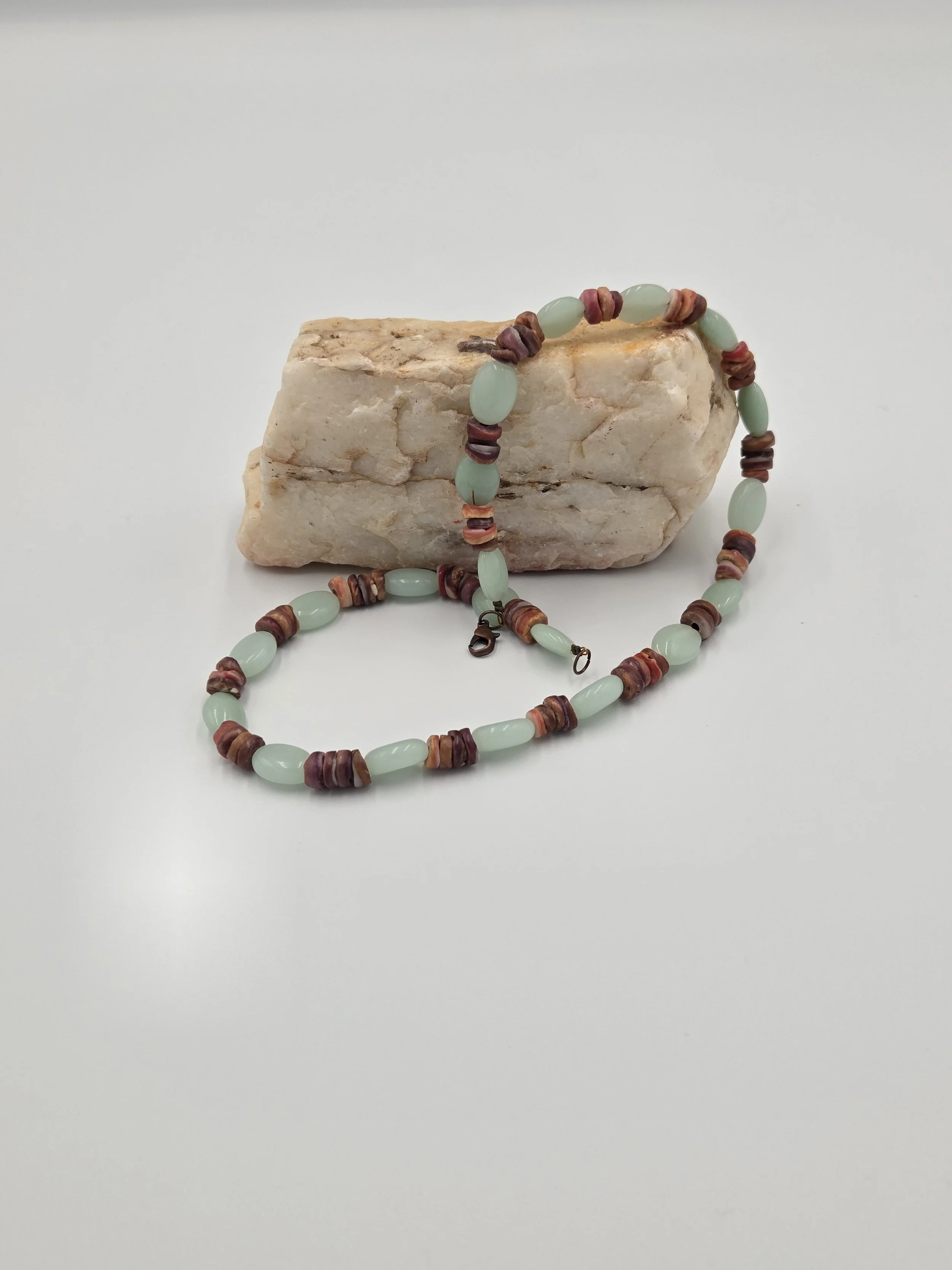 Livity Original Necklace: Amazonite Shore (OOAK Statement Piece)