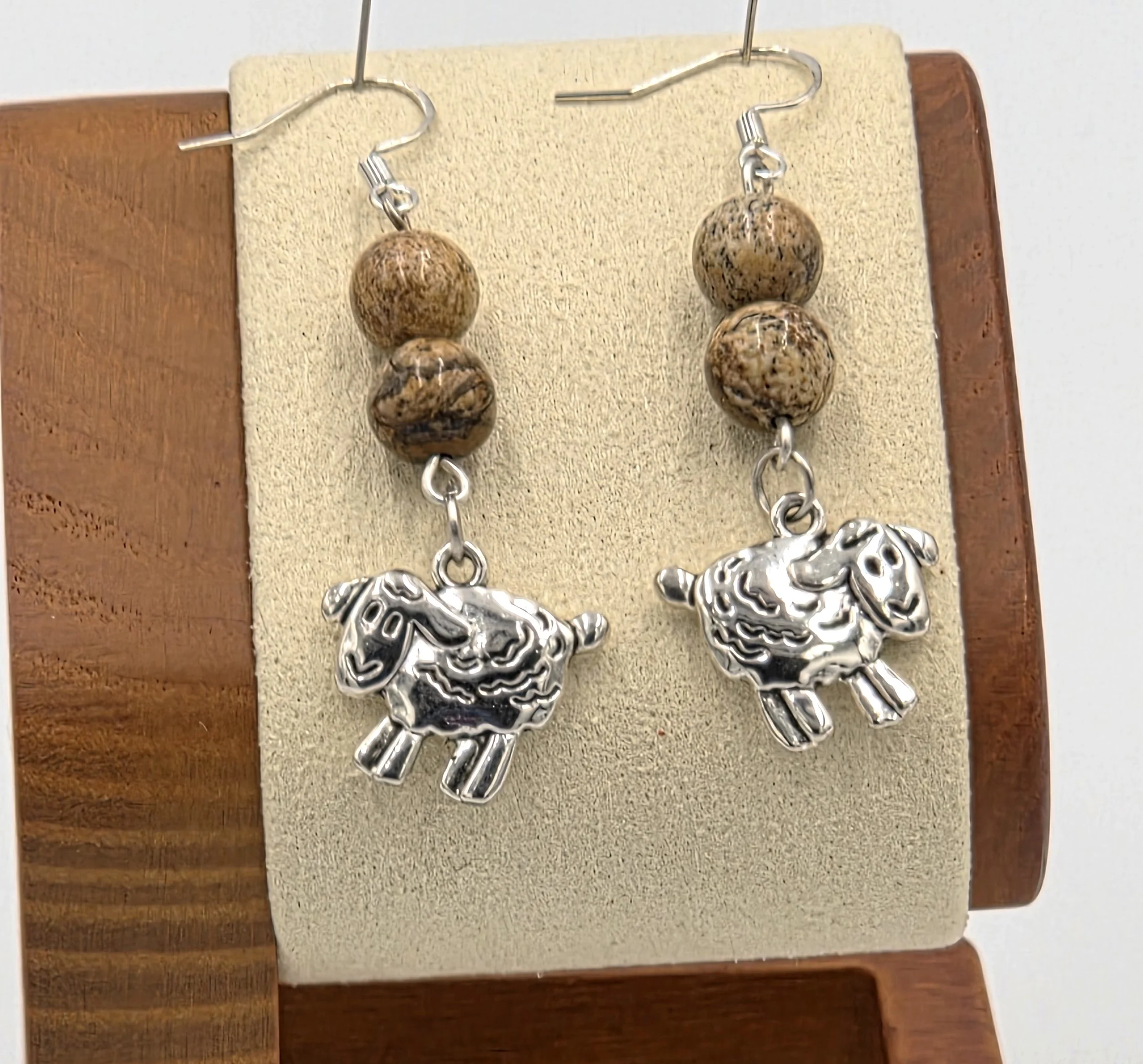 Livity Original Earrings, "The Jumbuck" Australian Heritage Collection OOAK