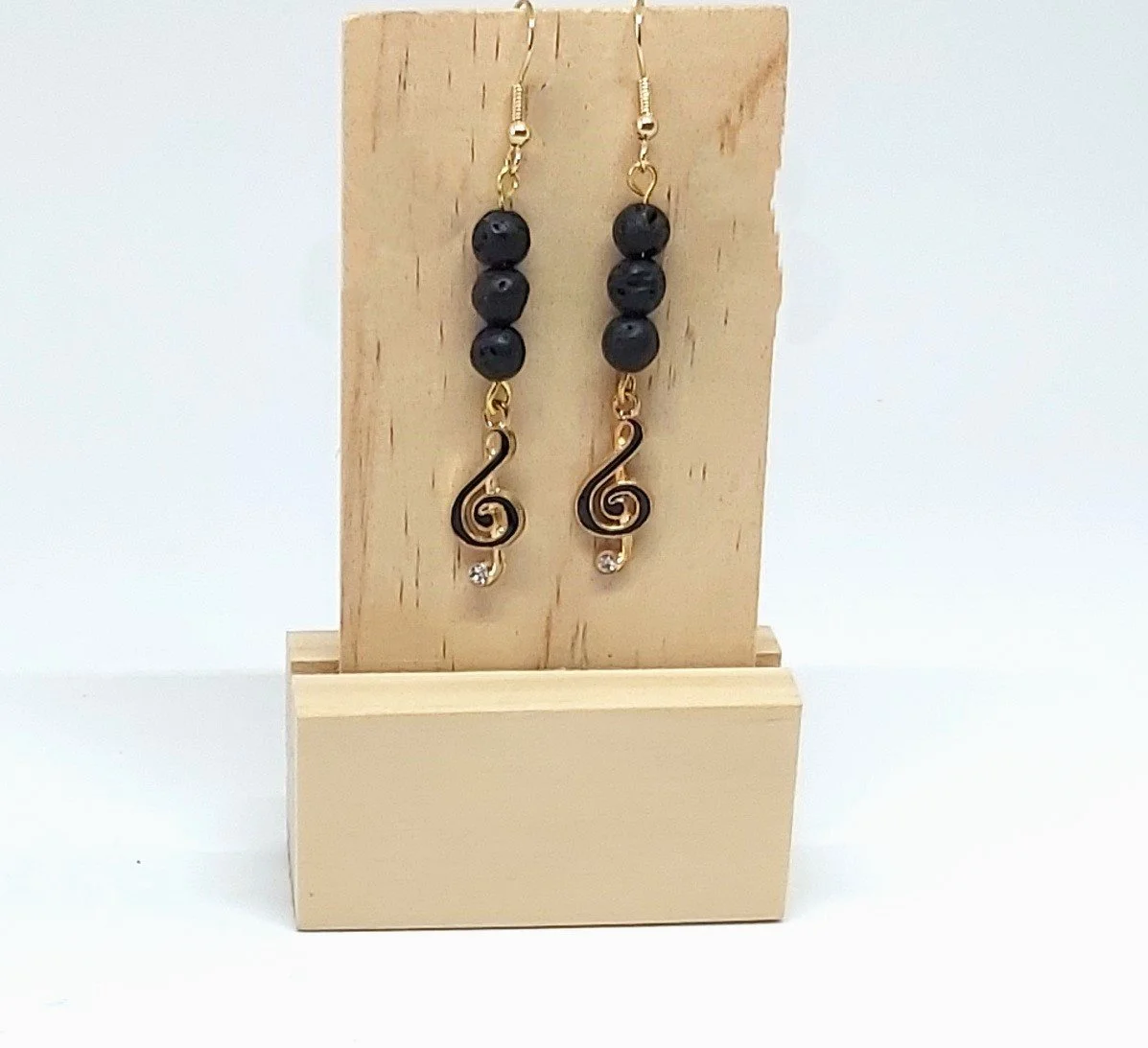 Earrings Lava Beads & Treble clef.jpg