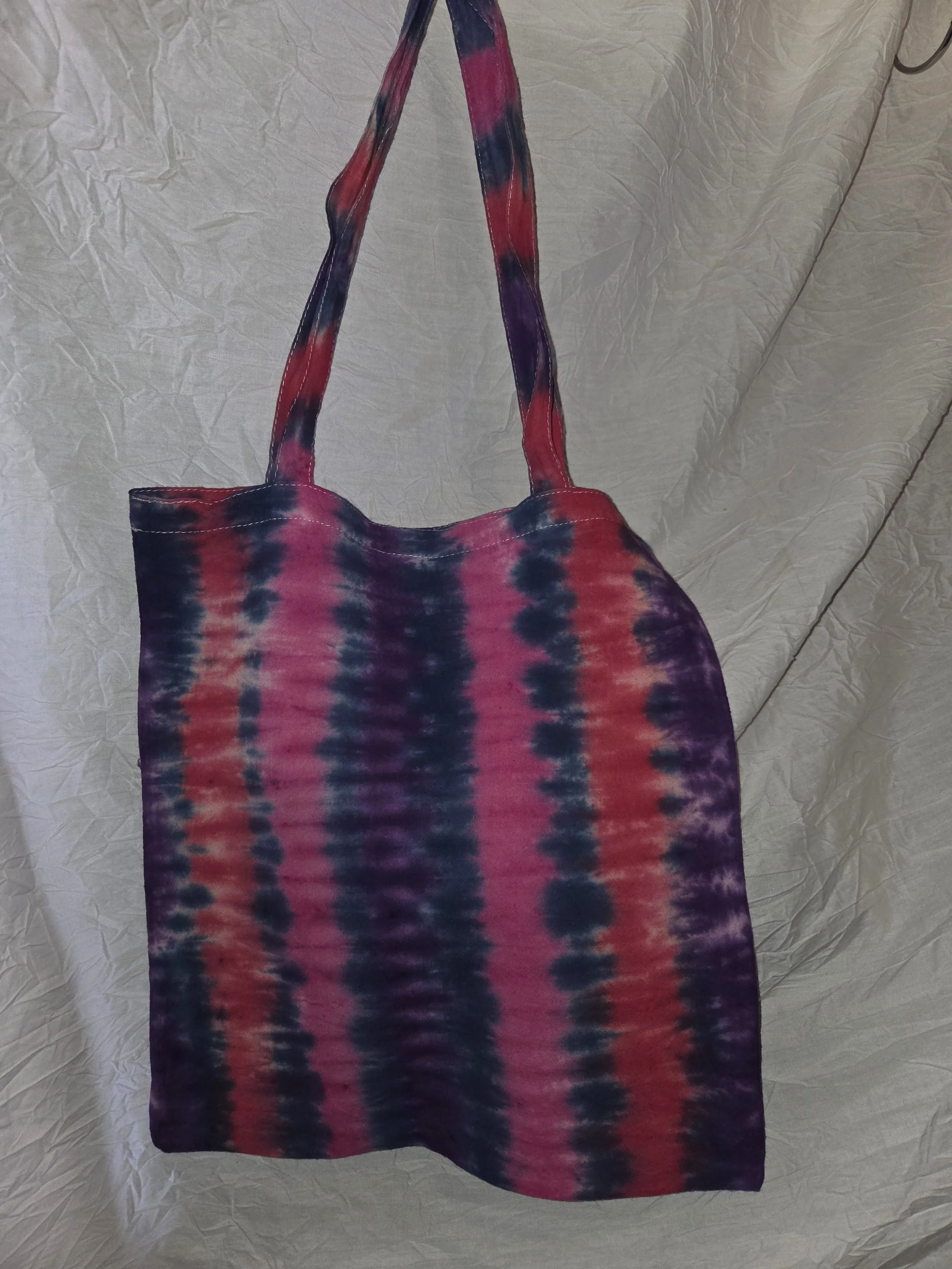 Livity Original Hand-Dyed Tote: Berry Vines (OOAK Textile Art)