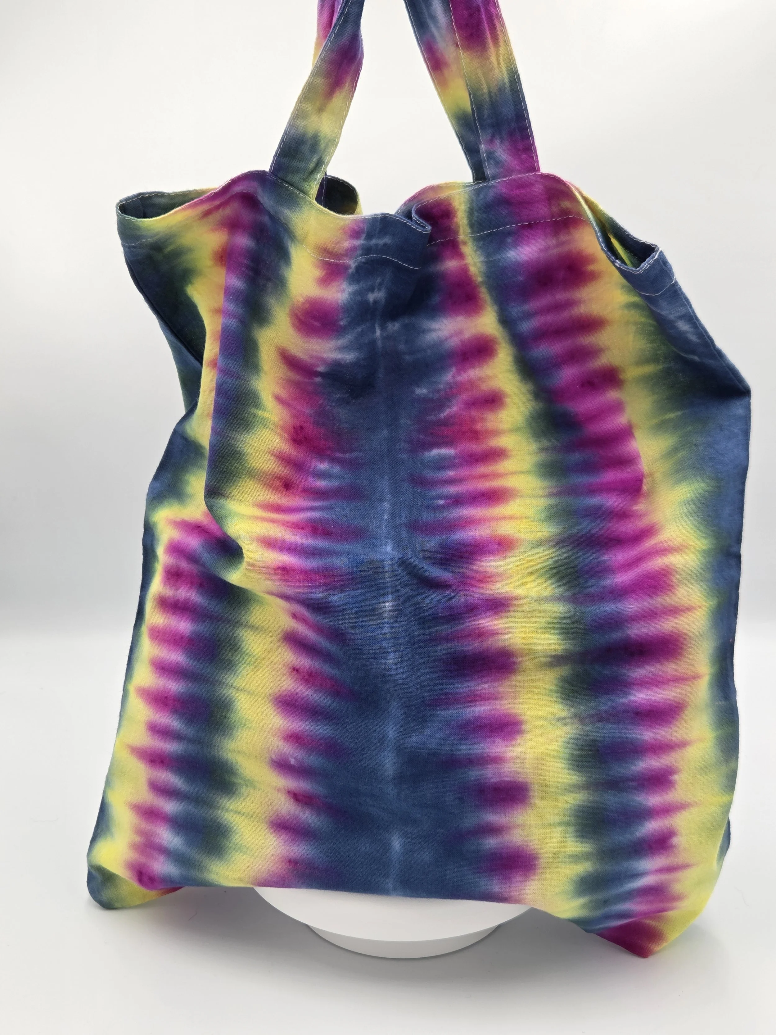 Livity Original Hand-Dyed Tote: Vibrant Rhythm (OOAK Textile Art)