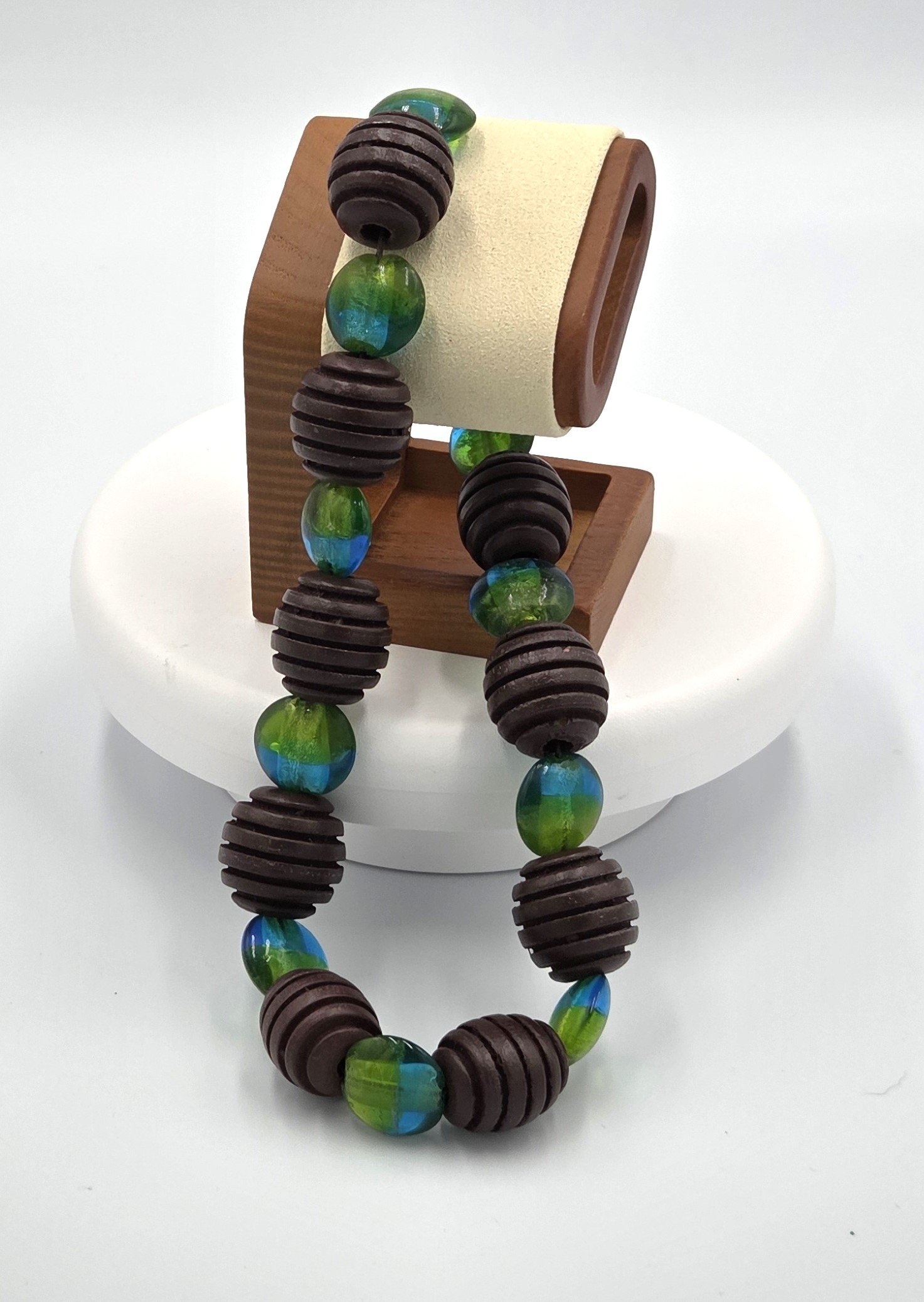 Livity Original Necklace, "Earth Ripple" OOAK Statement Piece