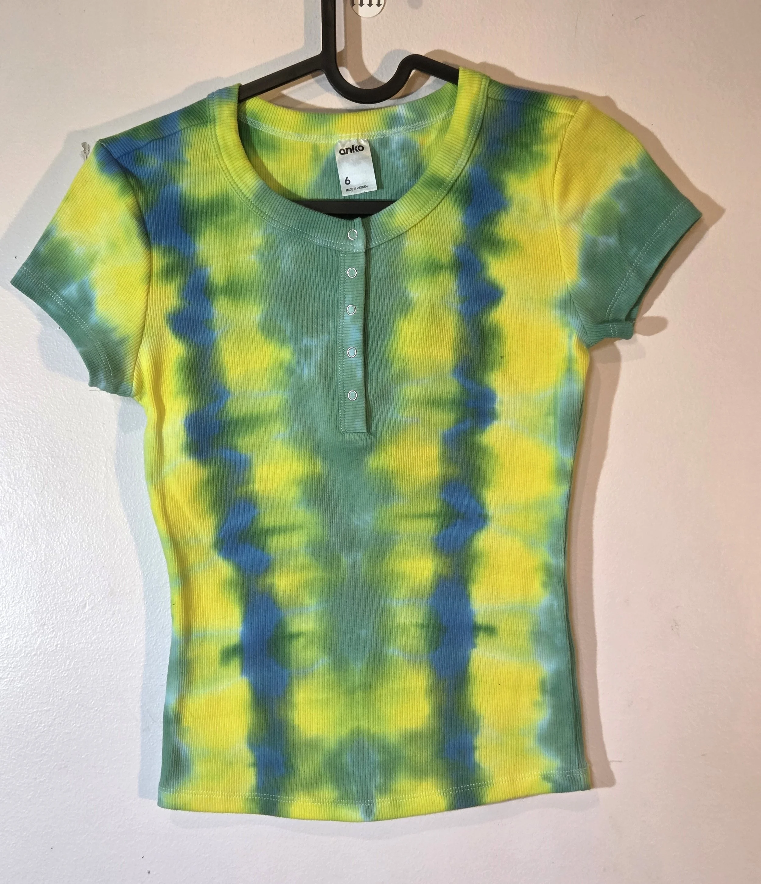 "Sunny Trails" Livity Wearable Art (OOAK Child's ribbed t-shirt size 6)