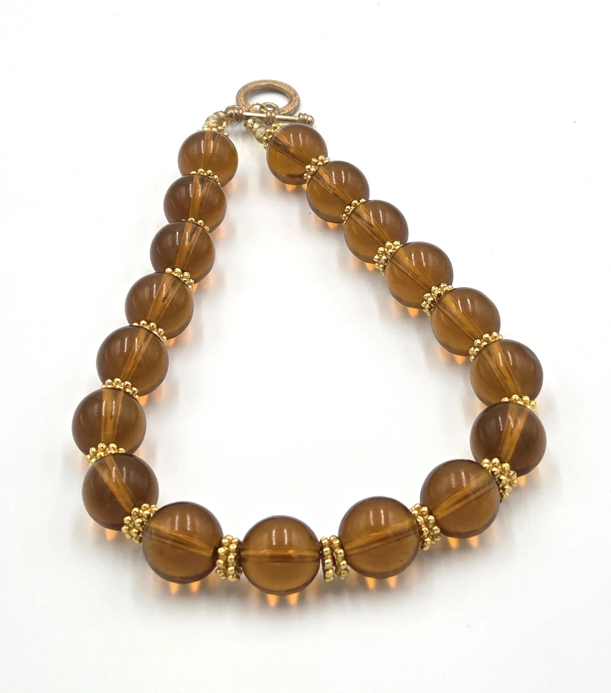 "Golden Honey" Livity Original Necklace  (OOAK Big Bead Piece)