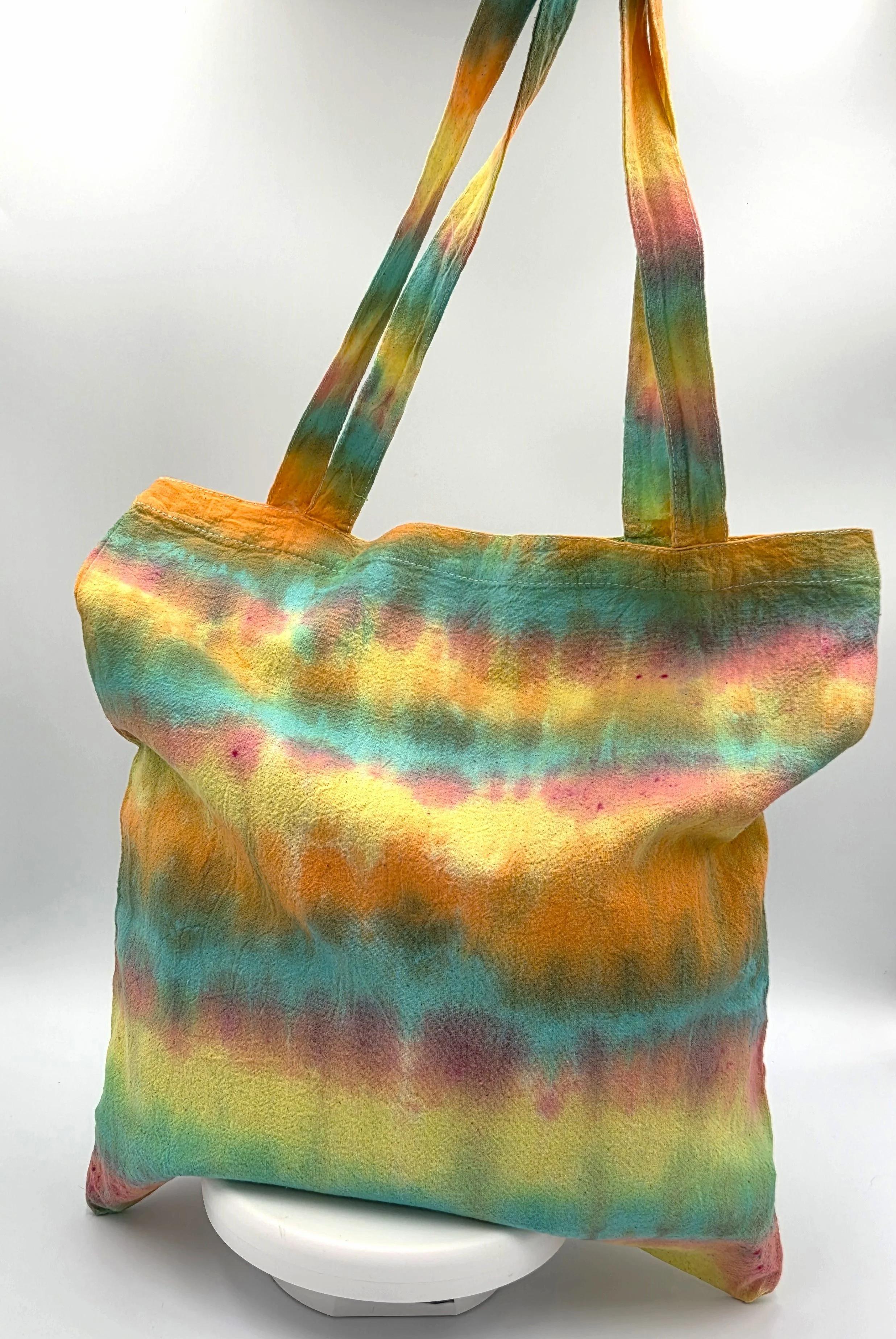 "Pastel Rainbow" Livity Original Hand Dyed Tote (OOAK Textile Art)