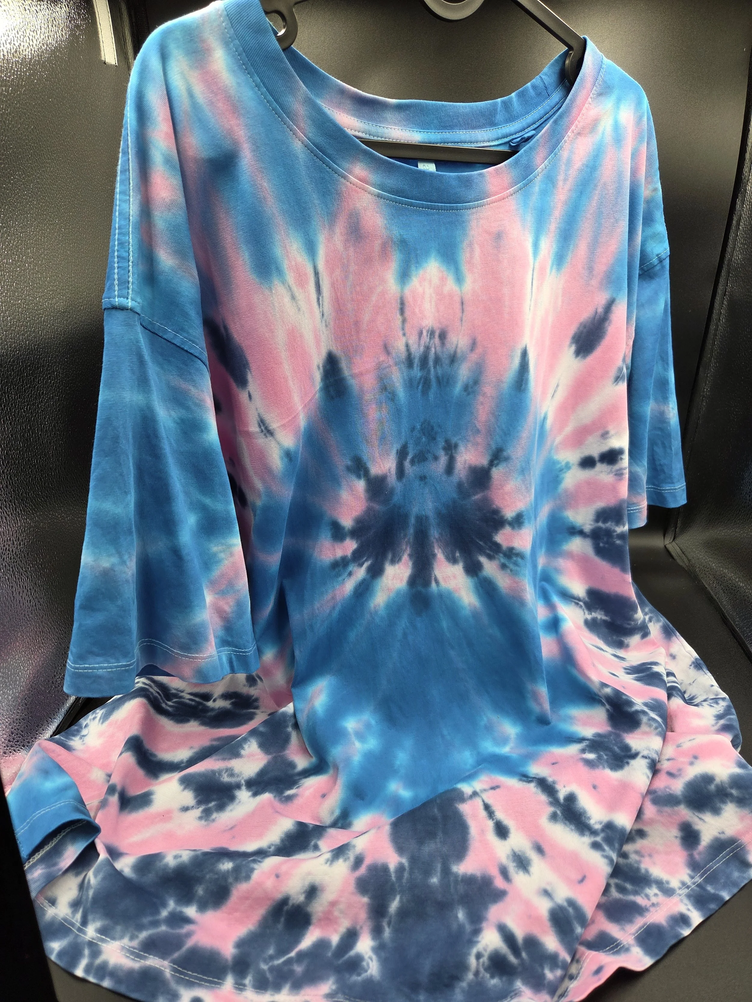 Livity Wearable Art (OOAK Adult T Shirt) "Cerulean Blossom"