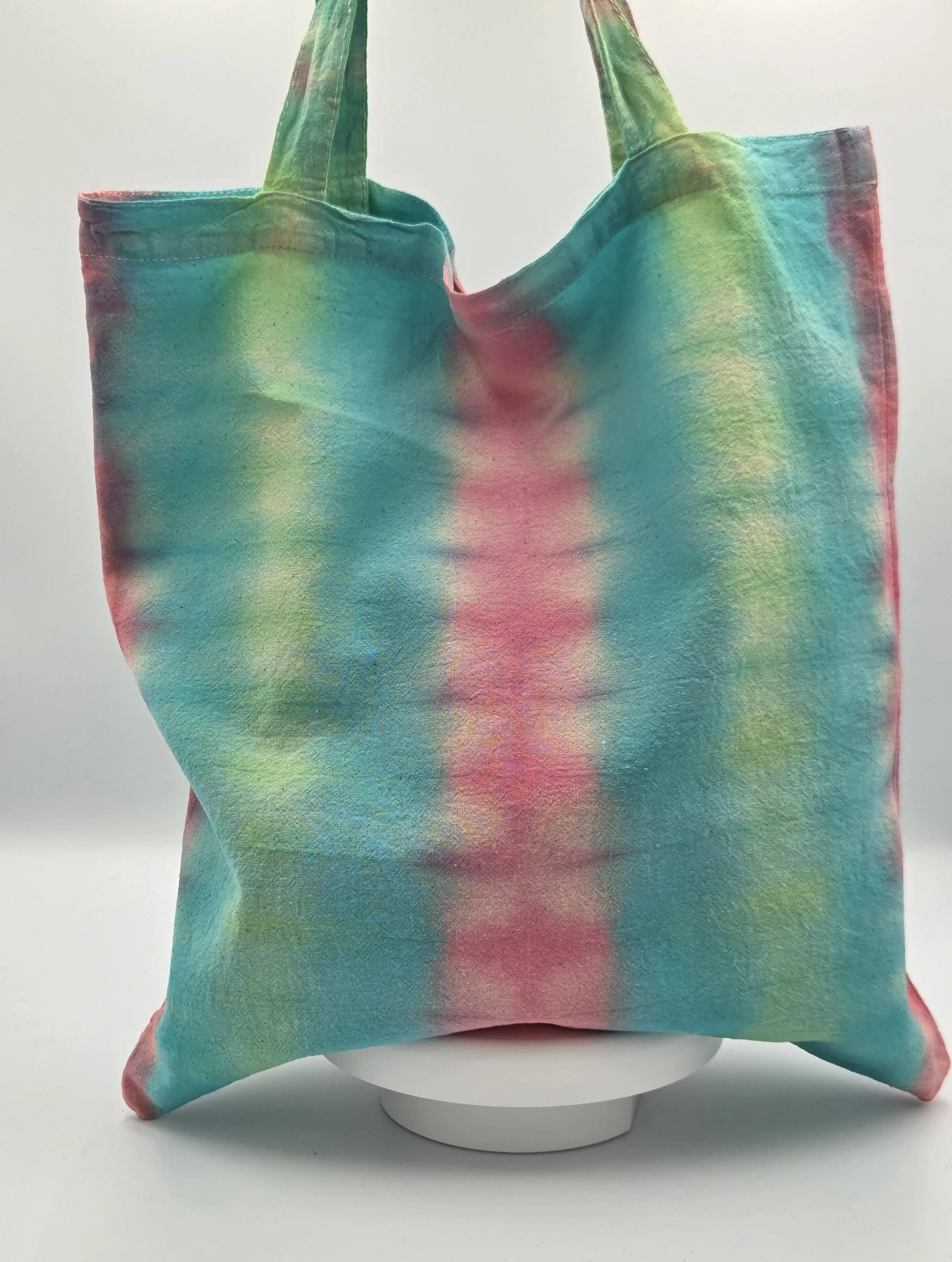 Livity Original Hand Dyed Tote "Pastel Pulse" (OOAK Textile Art)