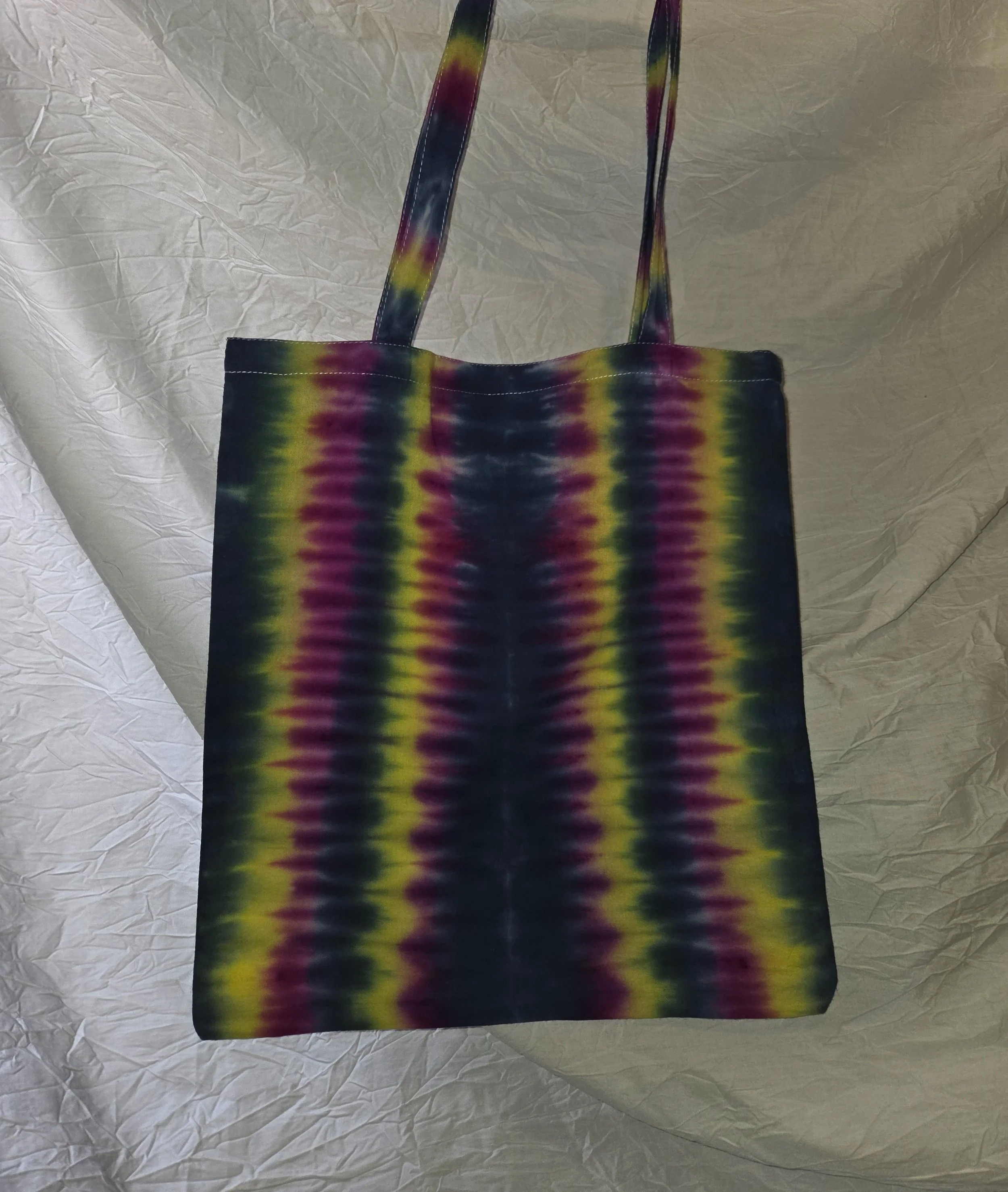 Livity Original Hand-Dyed Tote: Vibrant Rhythm (OOAK Textile Art)