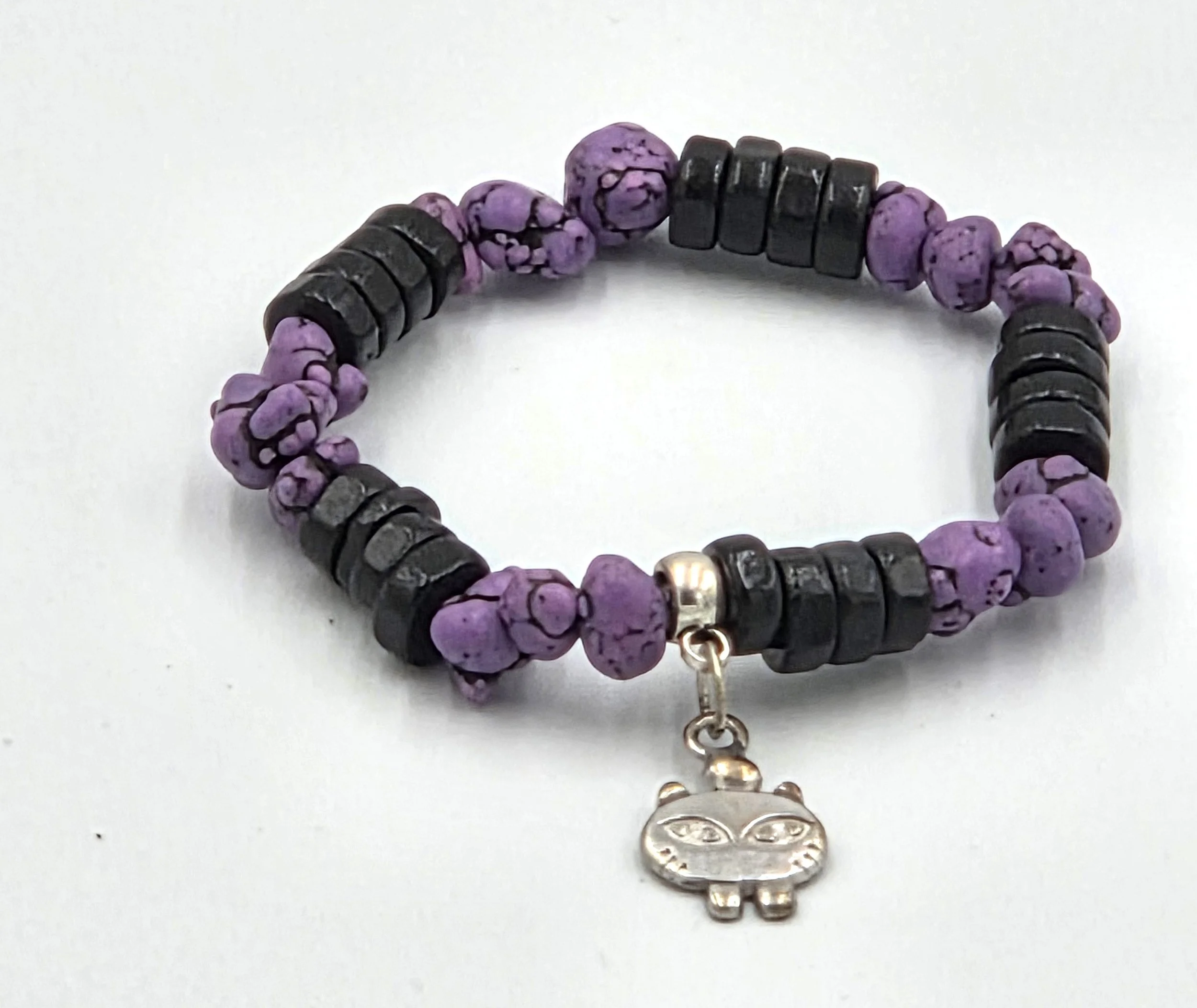"Midnight Whiskers" Livity Original Bracelet (OOAK Artisan Piece)