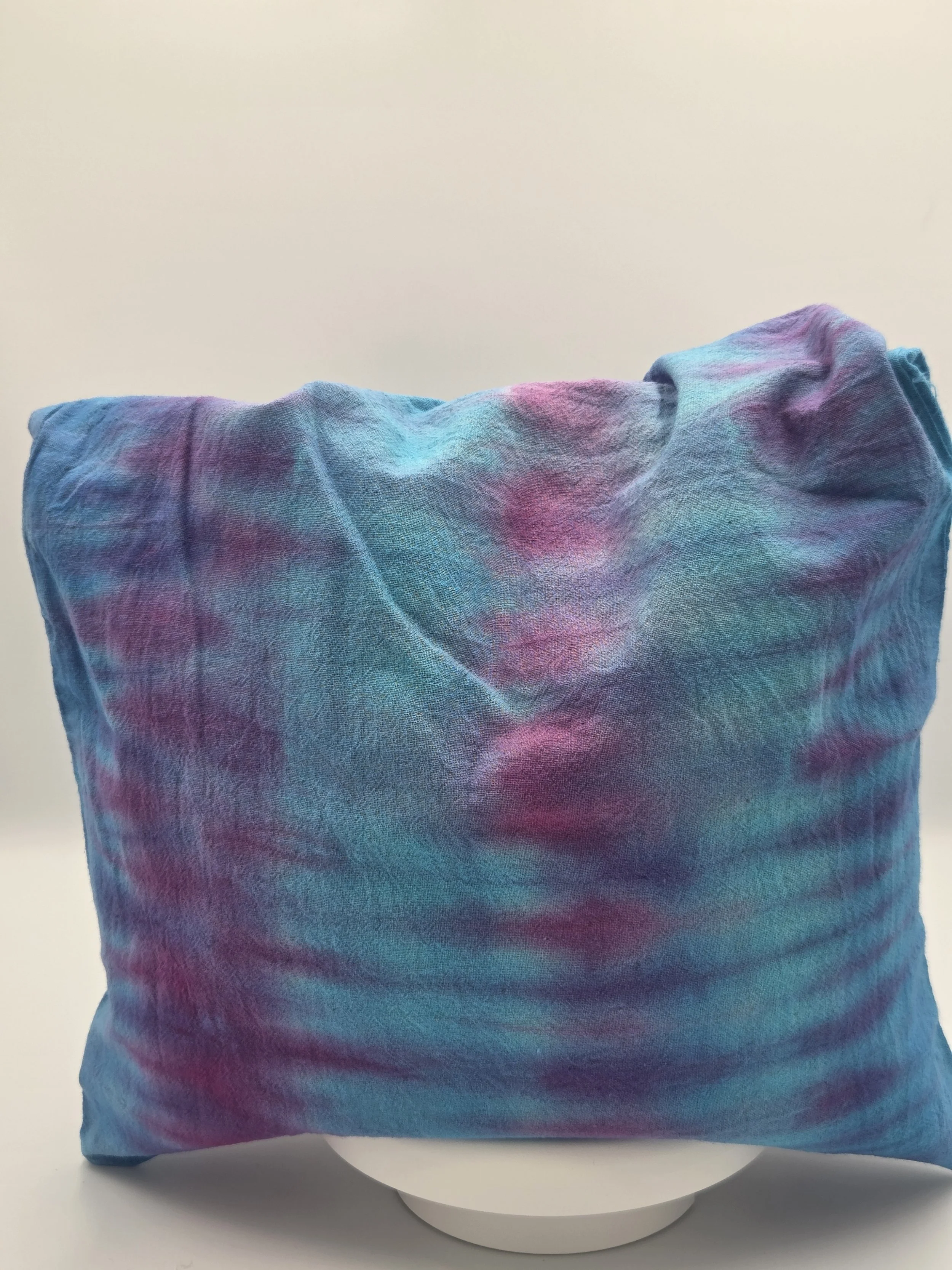 Livity Original Hand-Dyed Tote: Magenta Ripple (OOAK Textile Art)