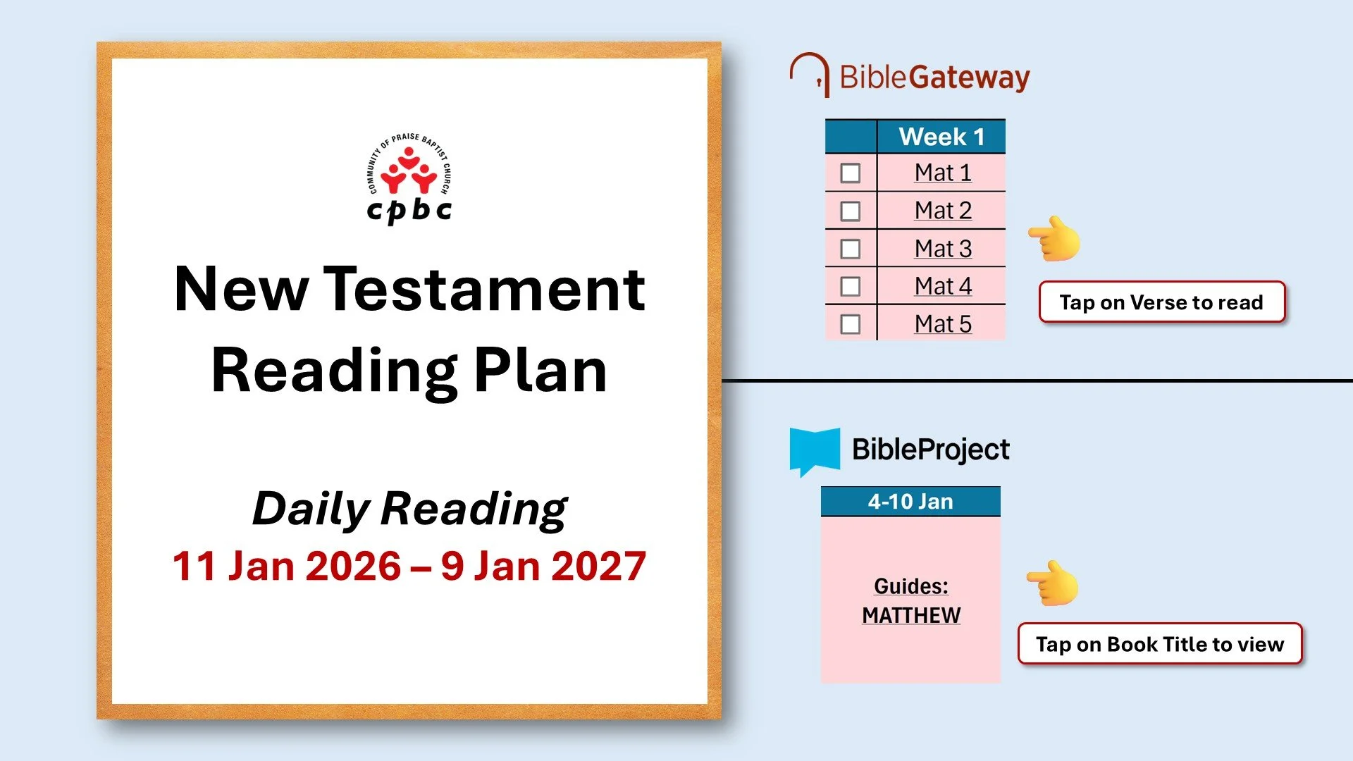 New Testament Bible Reading Plan