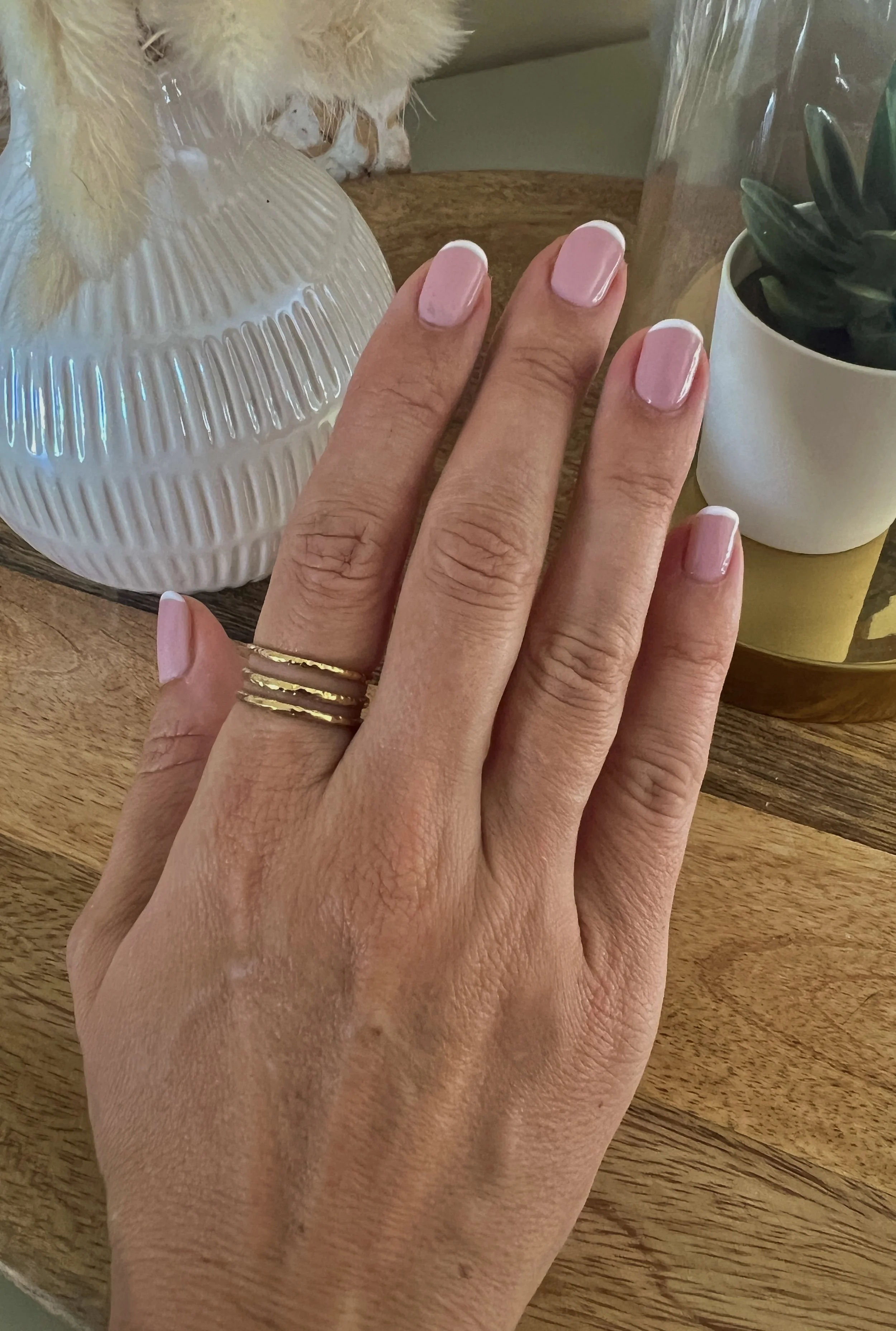 Bague Three dorée