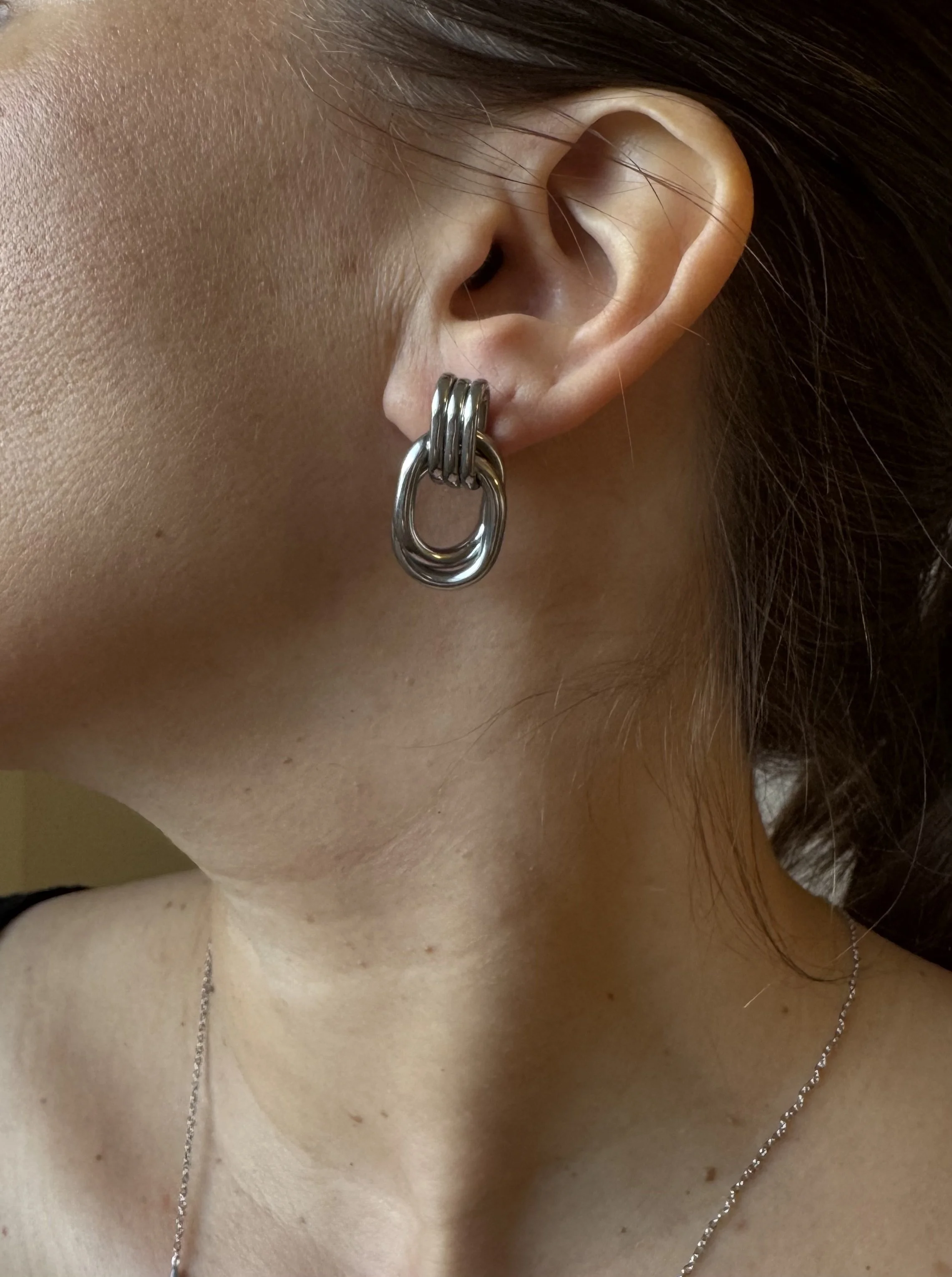 Boucles Hailey argentées