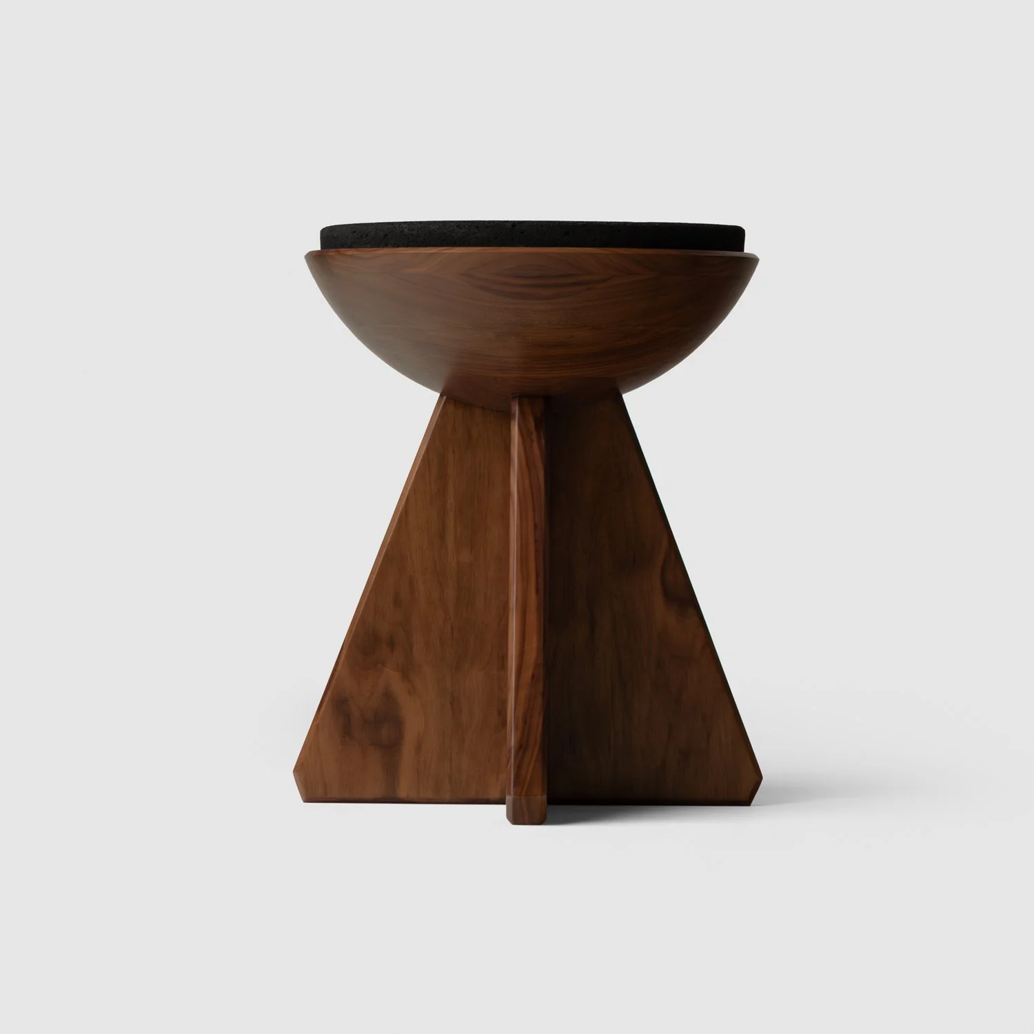 Tolo Side Table with Lava Stone Tray