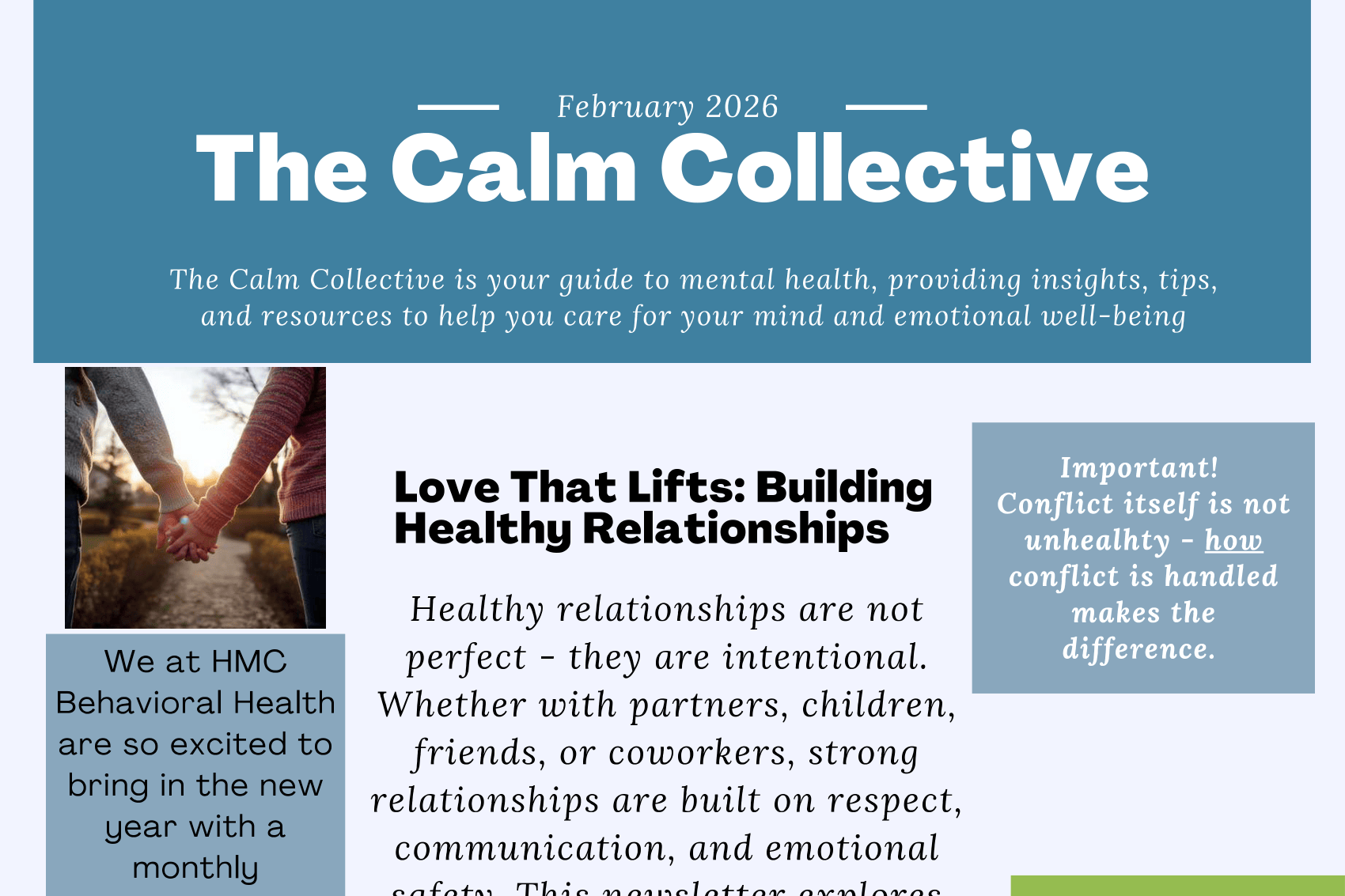 The Calm Collective Newsletter, February