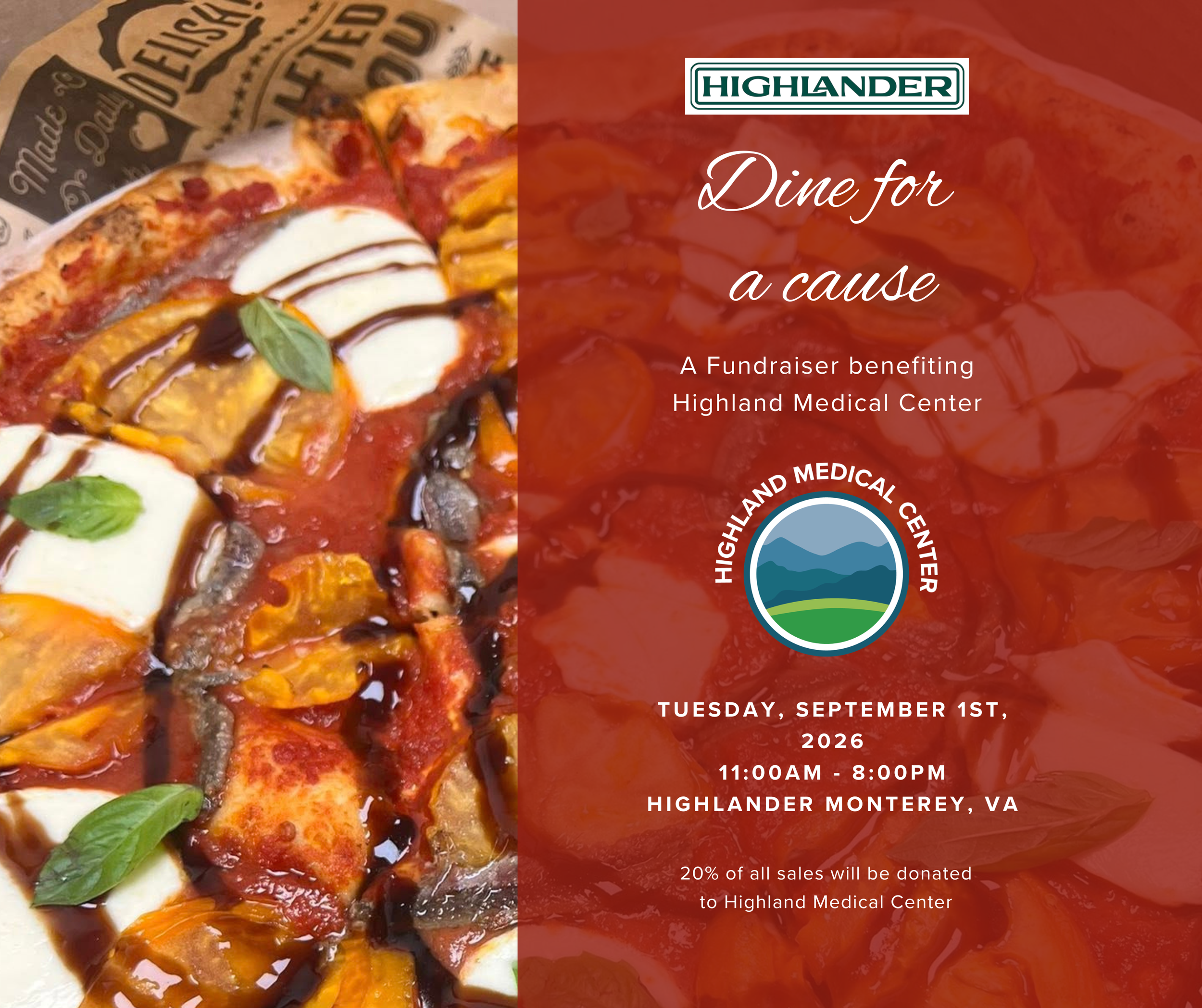 HMC Fundraiser at Highlander’s on Tuesday, September 1st, 2026