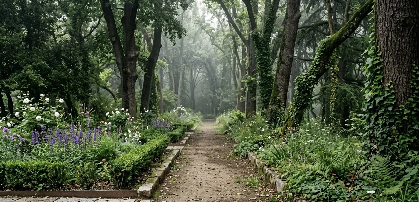 Entre el bosque y el jardín