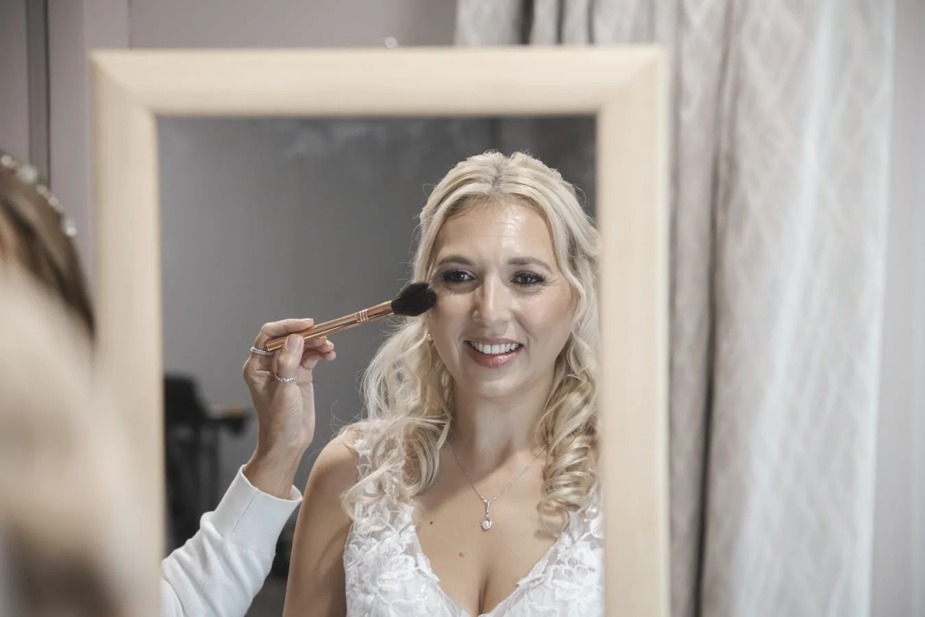 Glowing natural makeup for the bride at Hunton Park Hotel