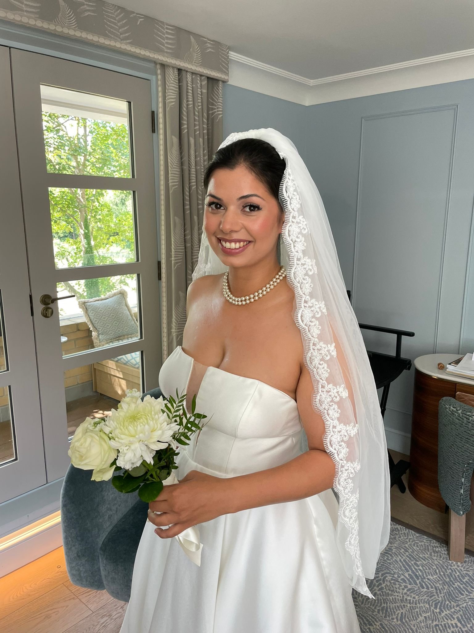 Elegant bridal makeup at Sopwell House