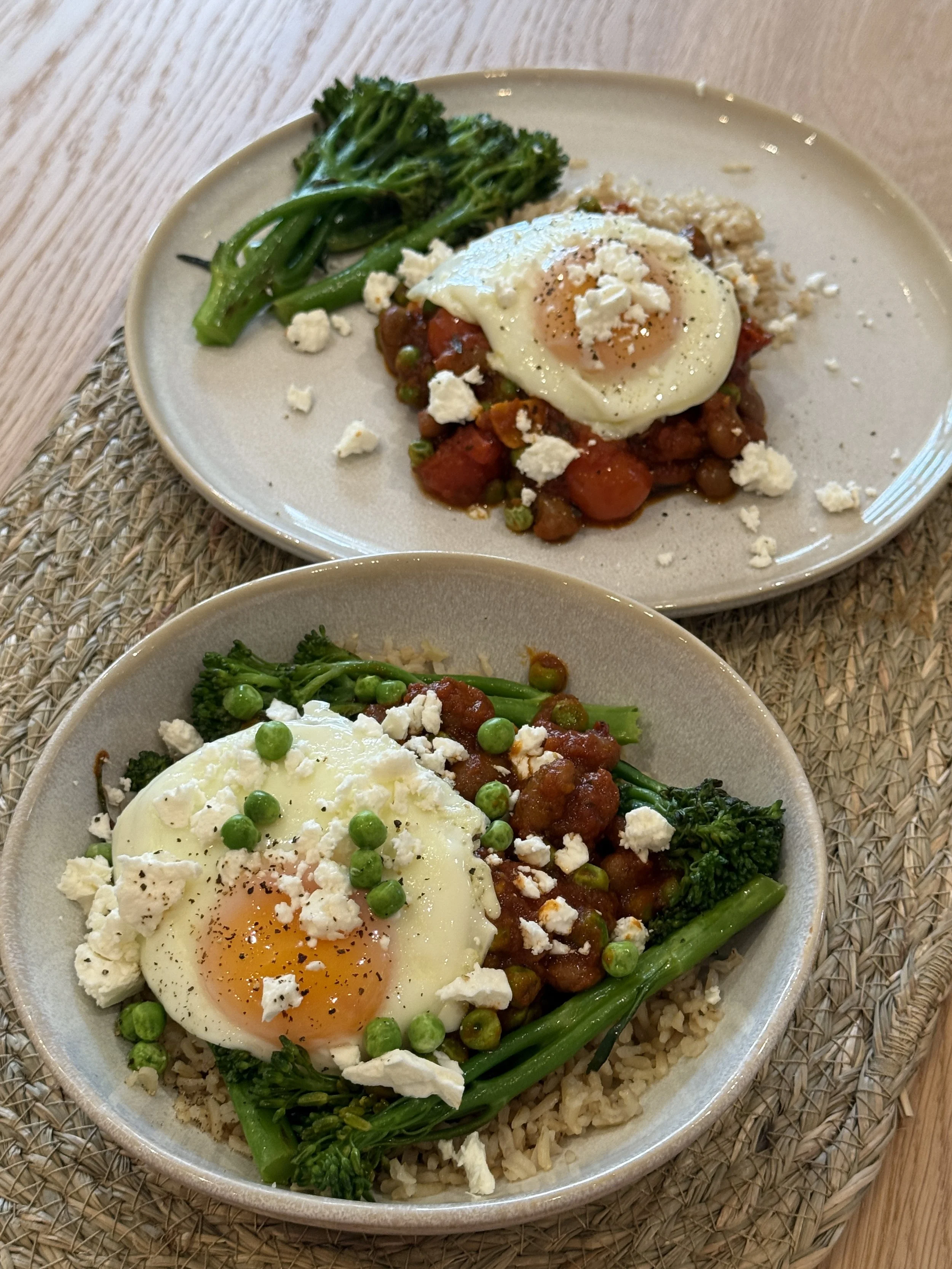 10-Minute Protein Power Bowl with Feta, Eggs &amp; Beans
