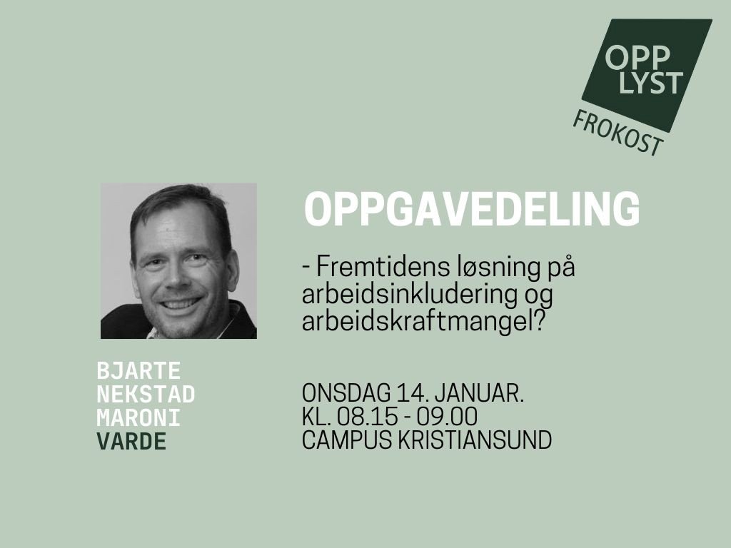 Oppgavedeling - Fremtidens løsning på arbeidsinkludering og arbeidskraftmangel?