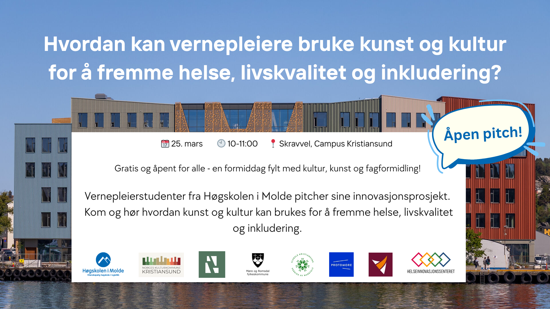 Åpen pitch med vernepleierstudentene