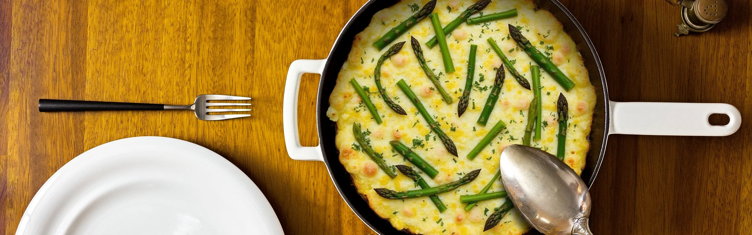 Spring Frittata with Asparagus, Peas &amp; Goat Cheese