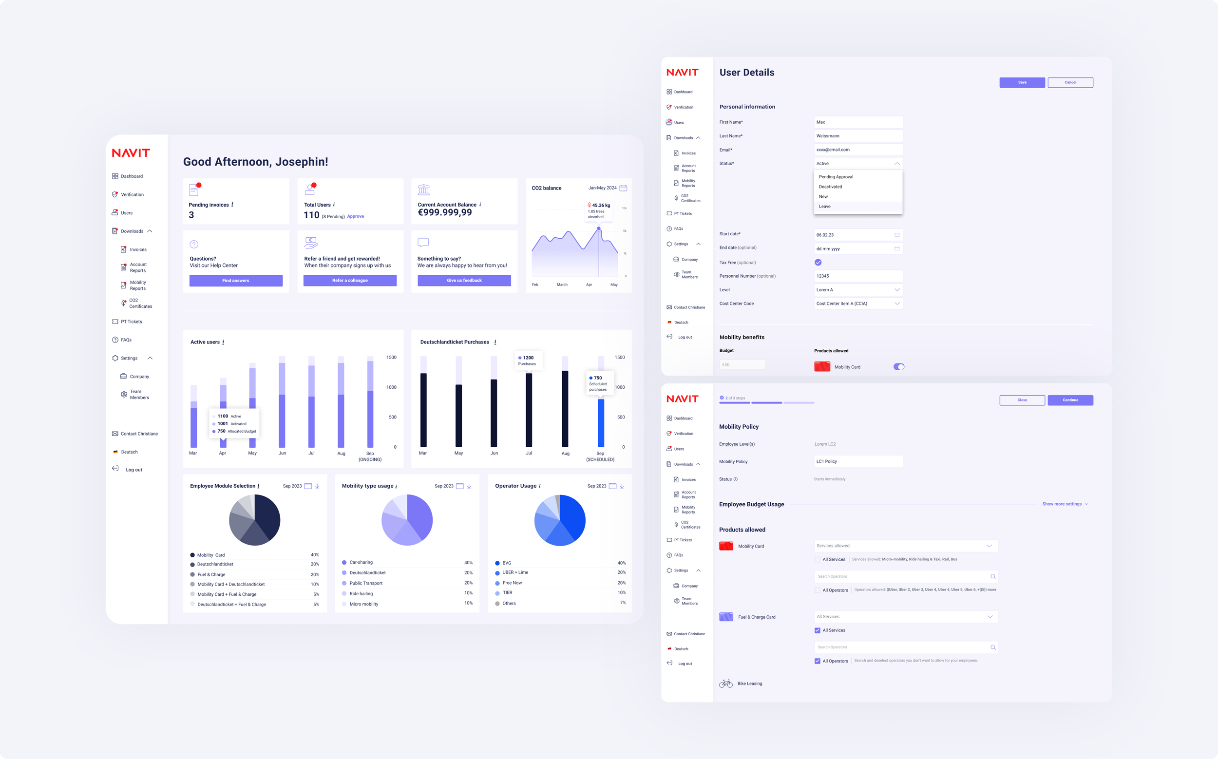 NAVIT dashboard