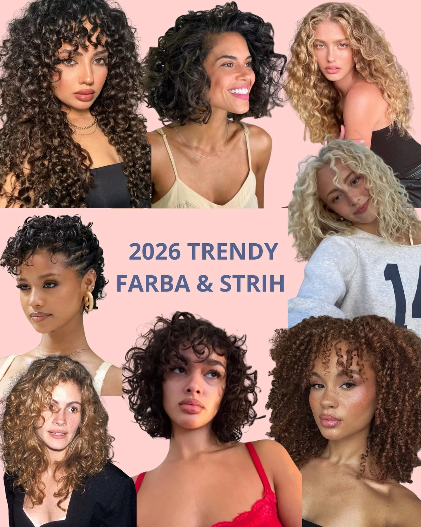 Strihy a farby roka 2026 pre kučerav&eacute; vlasy s&uacute; tu! ✨

Tento rok sa nesie v znamen&iacute; &scaron;t&yacute;lu, prirodzenej kr&aacute;sy a sebavedomia pre v&scaron;etky, ktor&eacute; miluj&uacute; svoje kučery! 🩷

Medzi najpopul&aacute;