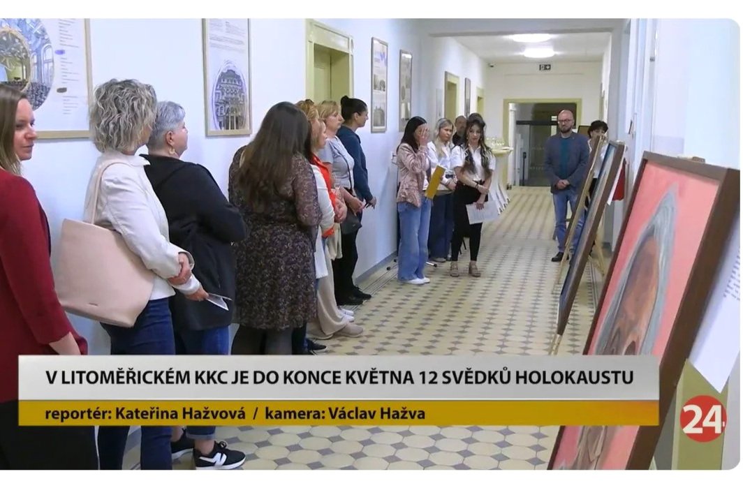 Reportáž k výtstavě 12 svědků holocaustu autorky Petry Teršlové v Kulturním a kreativním centru v Litoměřicích