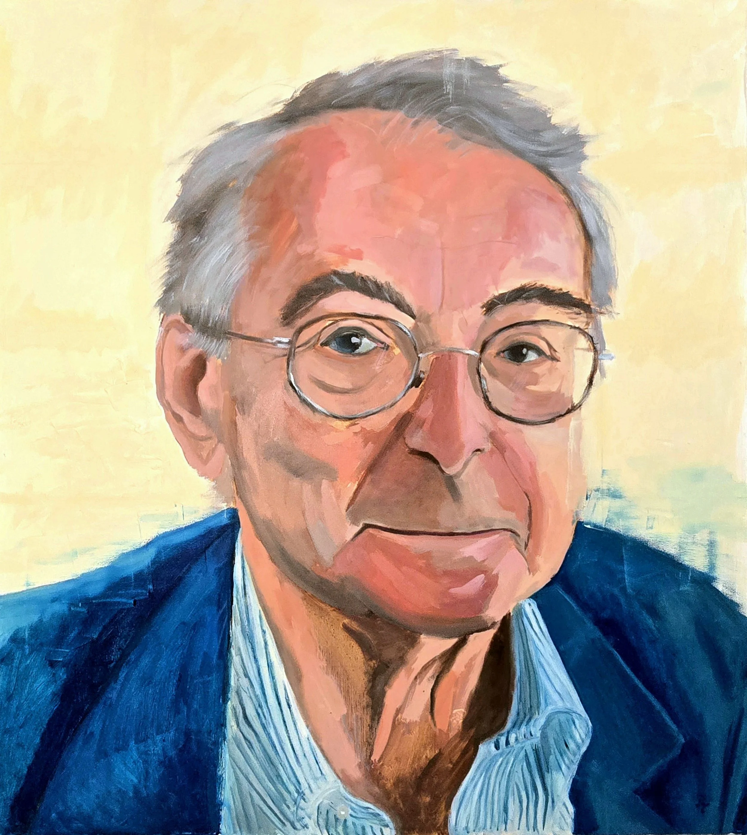 Prof. em. Ivan Lefkovits, olej na plátně, 100 x 90 cm

