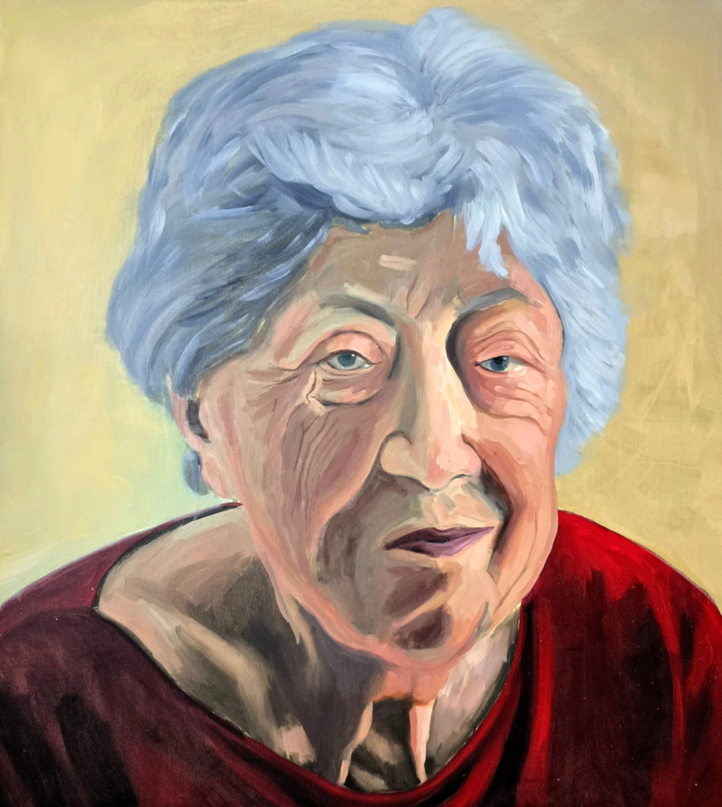 Eva Pokorná, olej na plátně, 100 x 90 cm