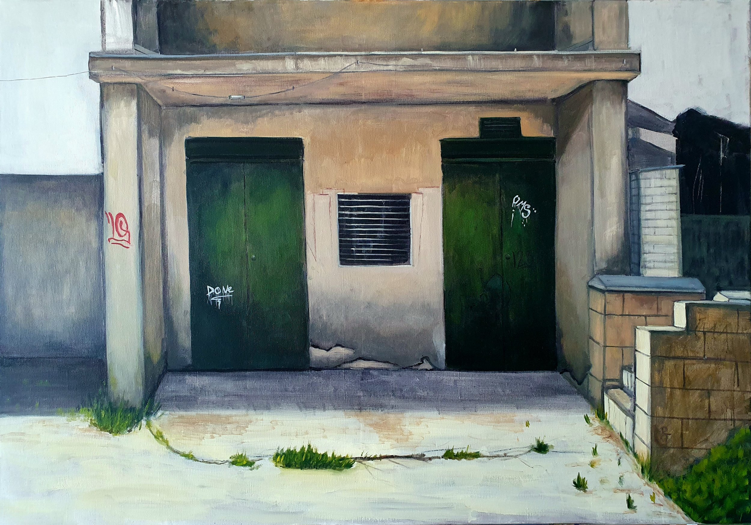 Spirit of Housing Estate II, 2022, oil on canvas, 100 x 70 cm, SOLD