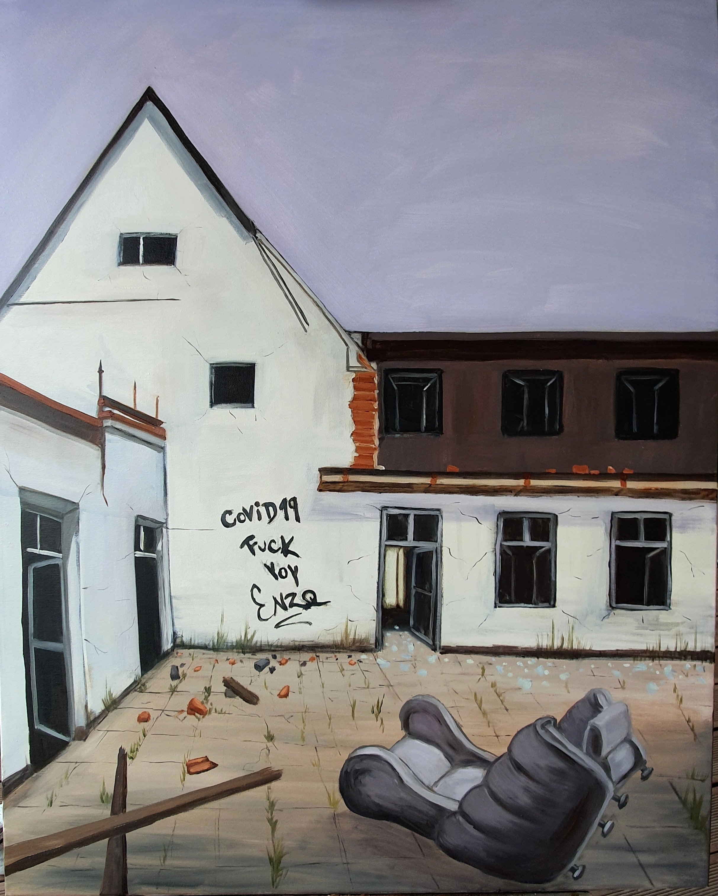 Message from Enzo, 2021, oil on canvas
100 x 80 cm, Inquire: terslova.petra@gmail.com
