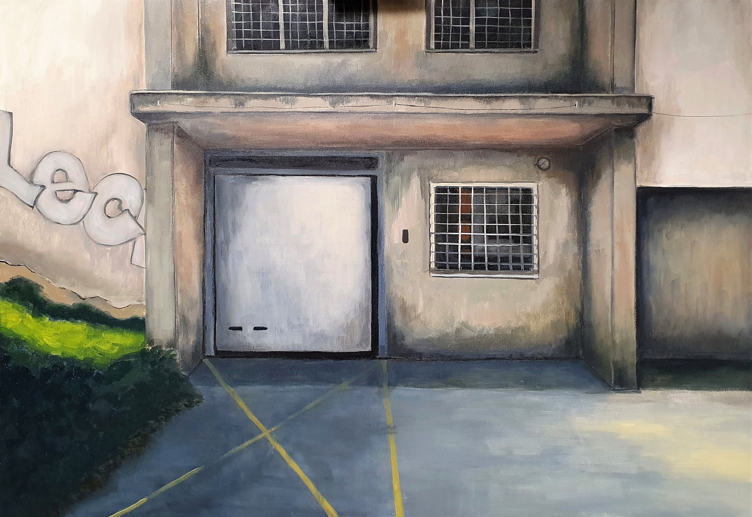 Spirit of Housing Estate II, 2022, oil on canvas, 100 x 70 cm, Inquire: terslova.petra@gmail.com
