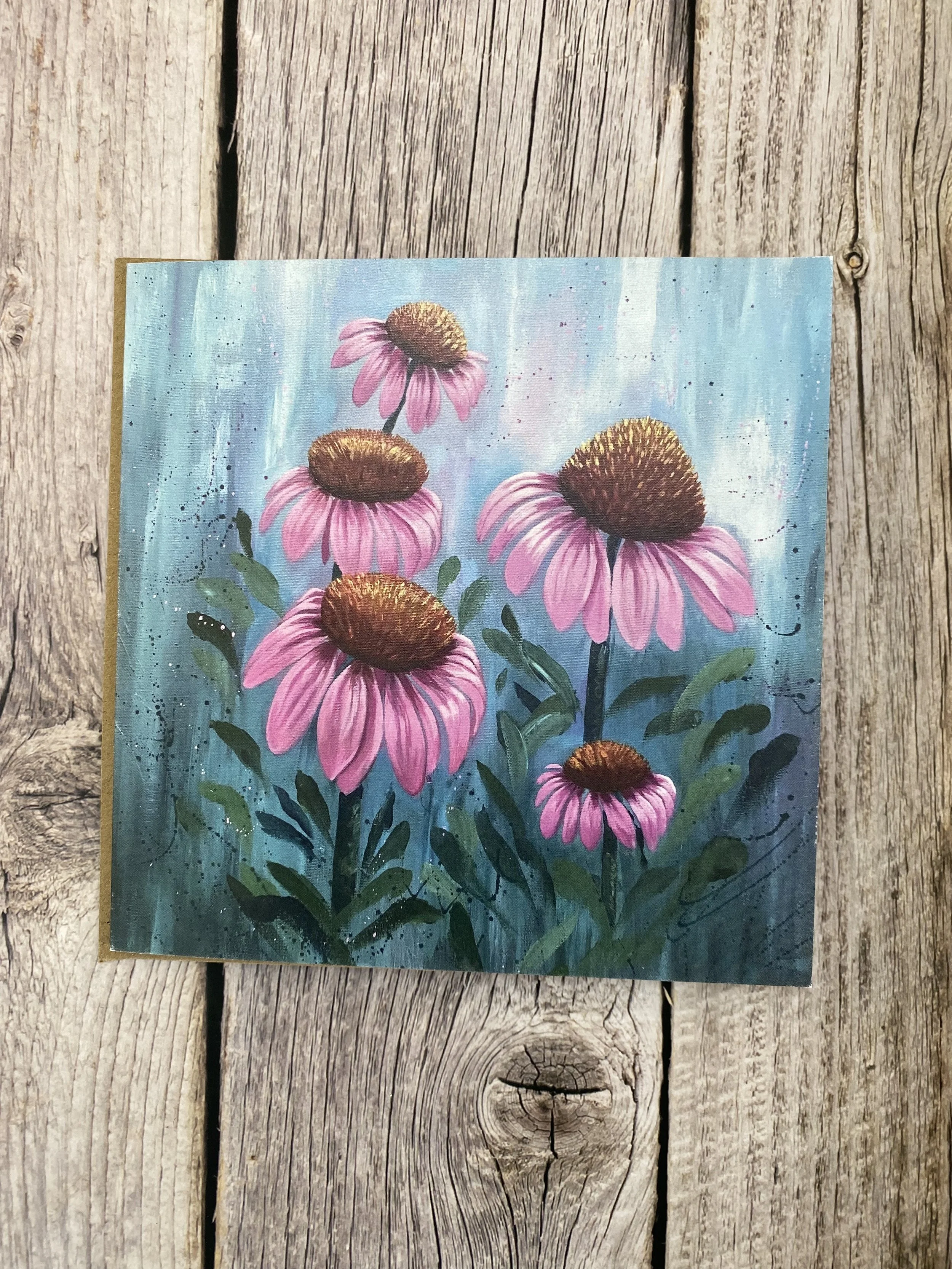 Strength of the Cone Flowers Greeting Card
