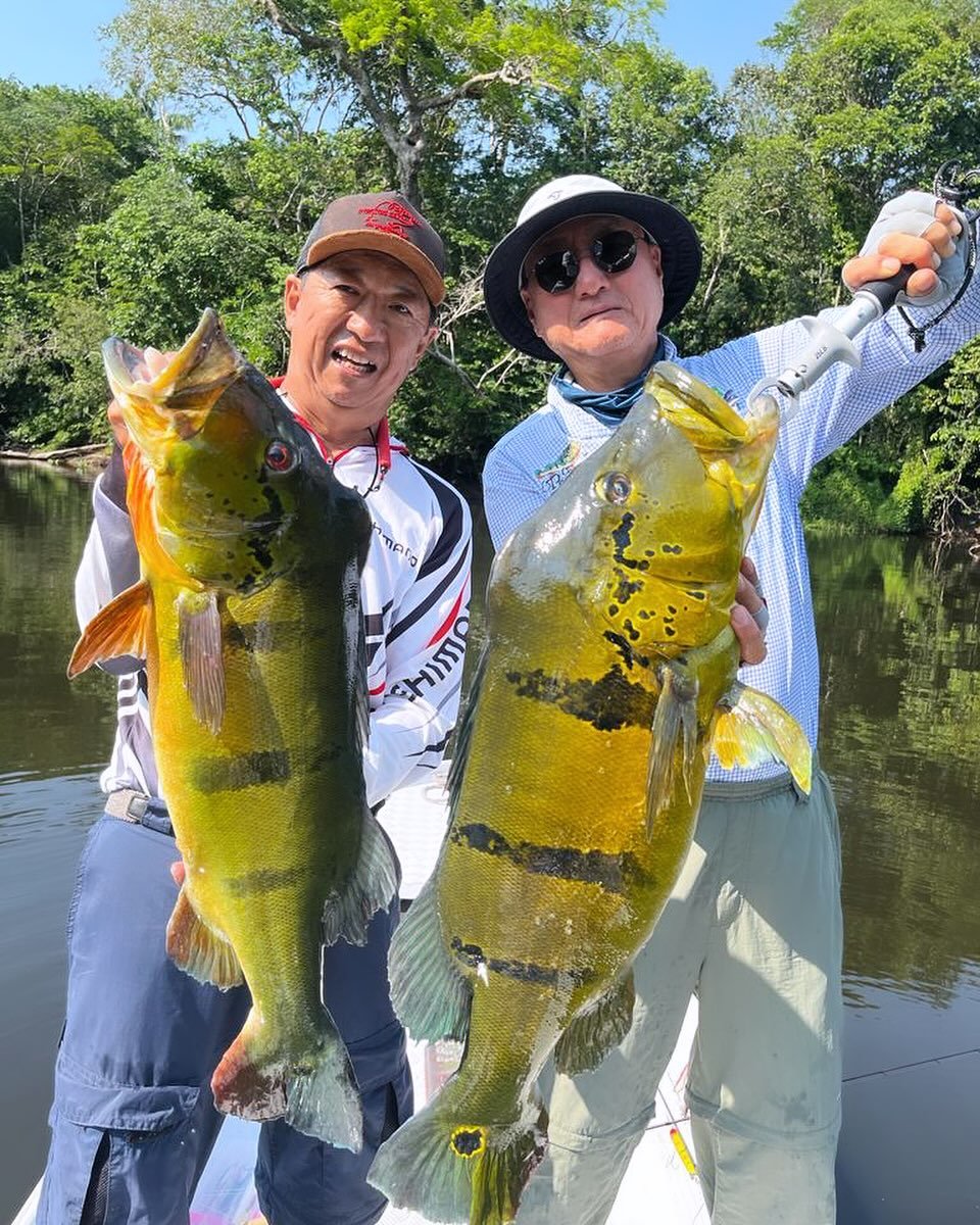 Double trouble . #peacockbass #fishingtrip #amazonas