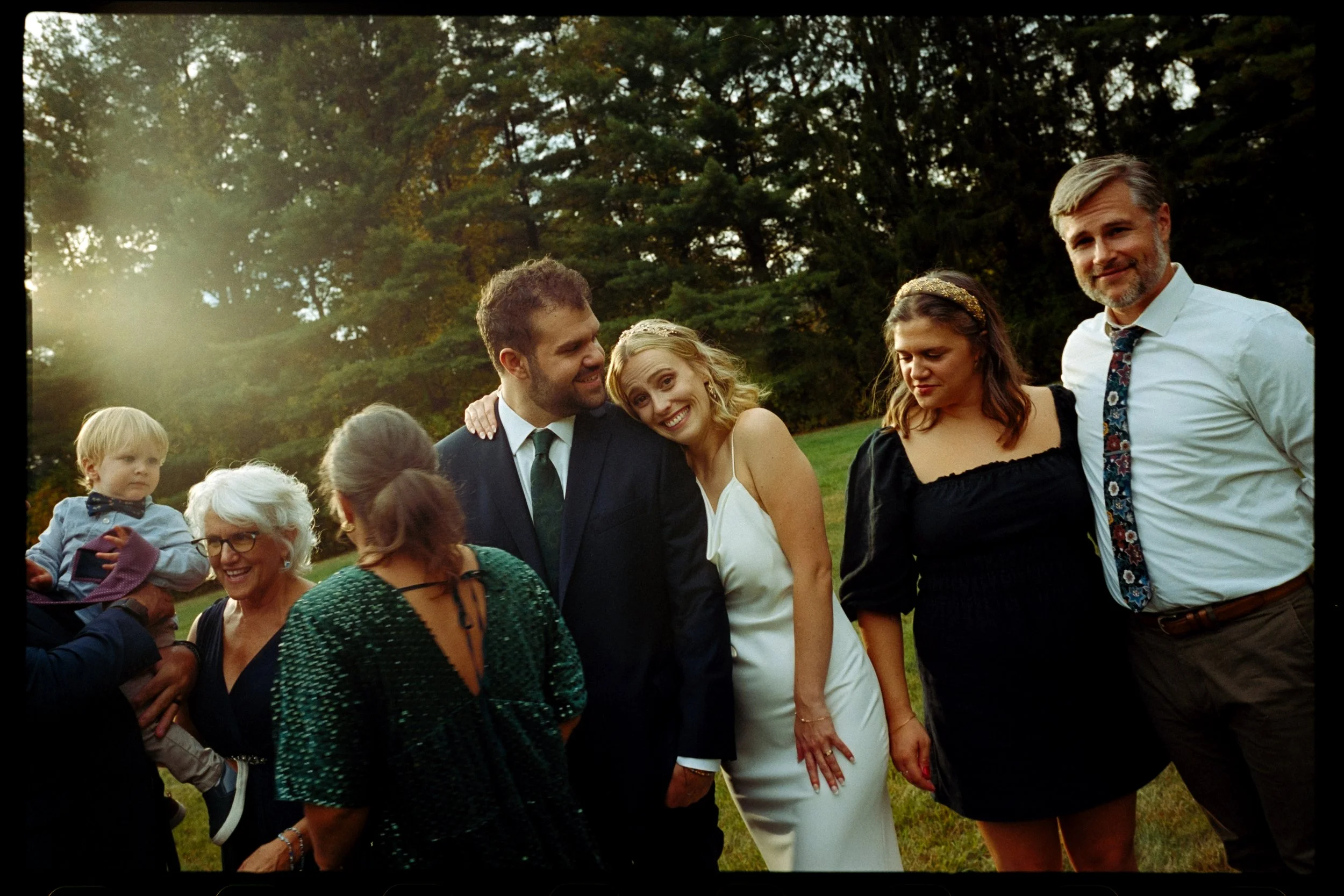 An analog film photo right after wedding ceremony taken by a Puerto Rico Based Wedding and Elopement Film Photographer