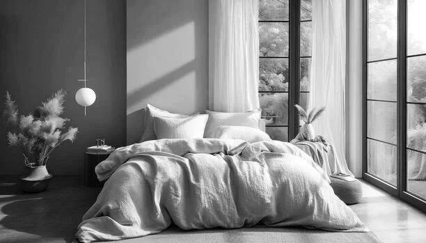 Fresh luxury bedding prepared through professional fabric care services