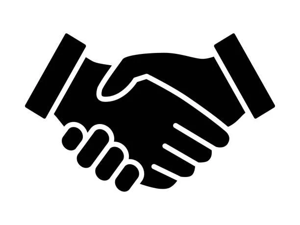 Handshake icon for customer satisfaction and trusted service.