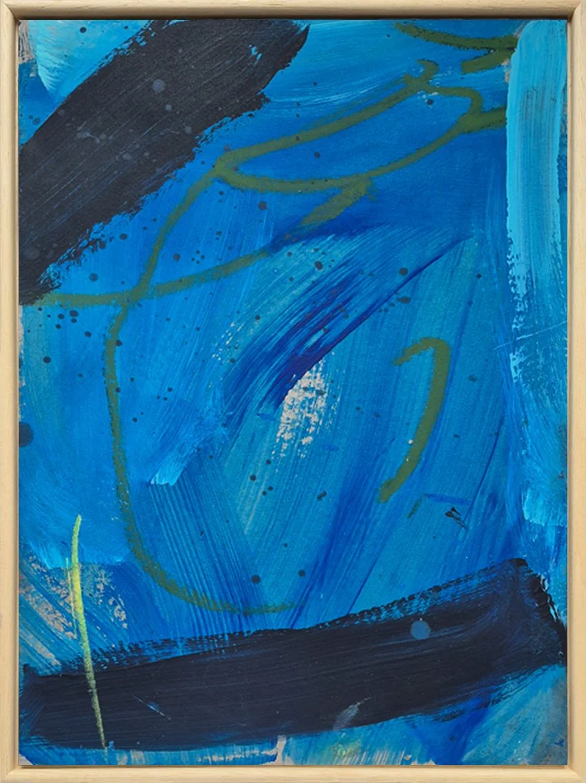   Constellation III     acrylic and oil pastel on board, 30 x 40 (framed), 2025, available to purchase