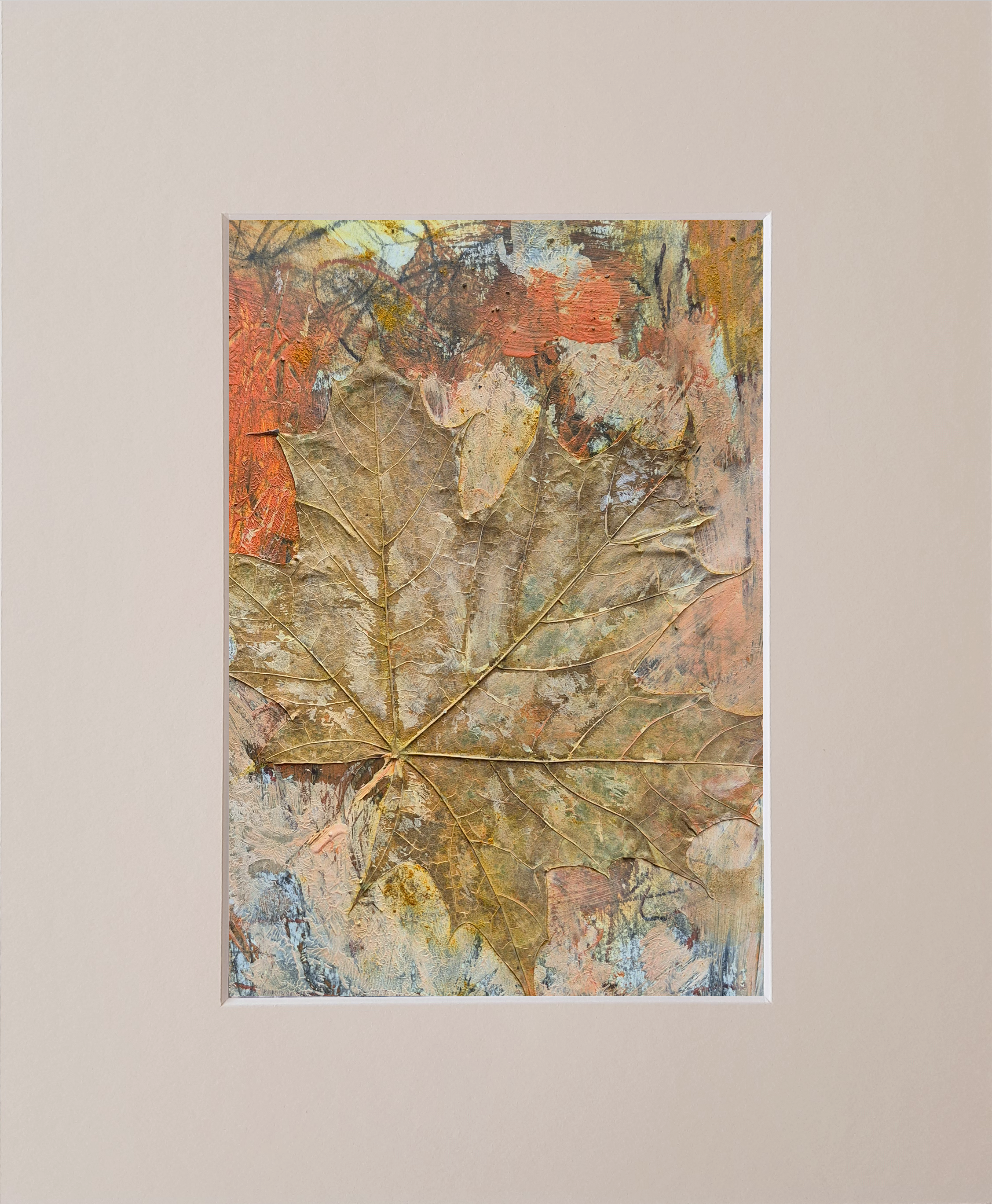 Autumn I, acrylic on paper, 30.5 x 25.5 cm with mounting, 2023