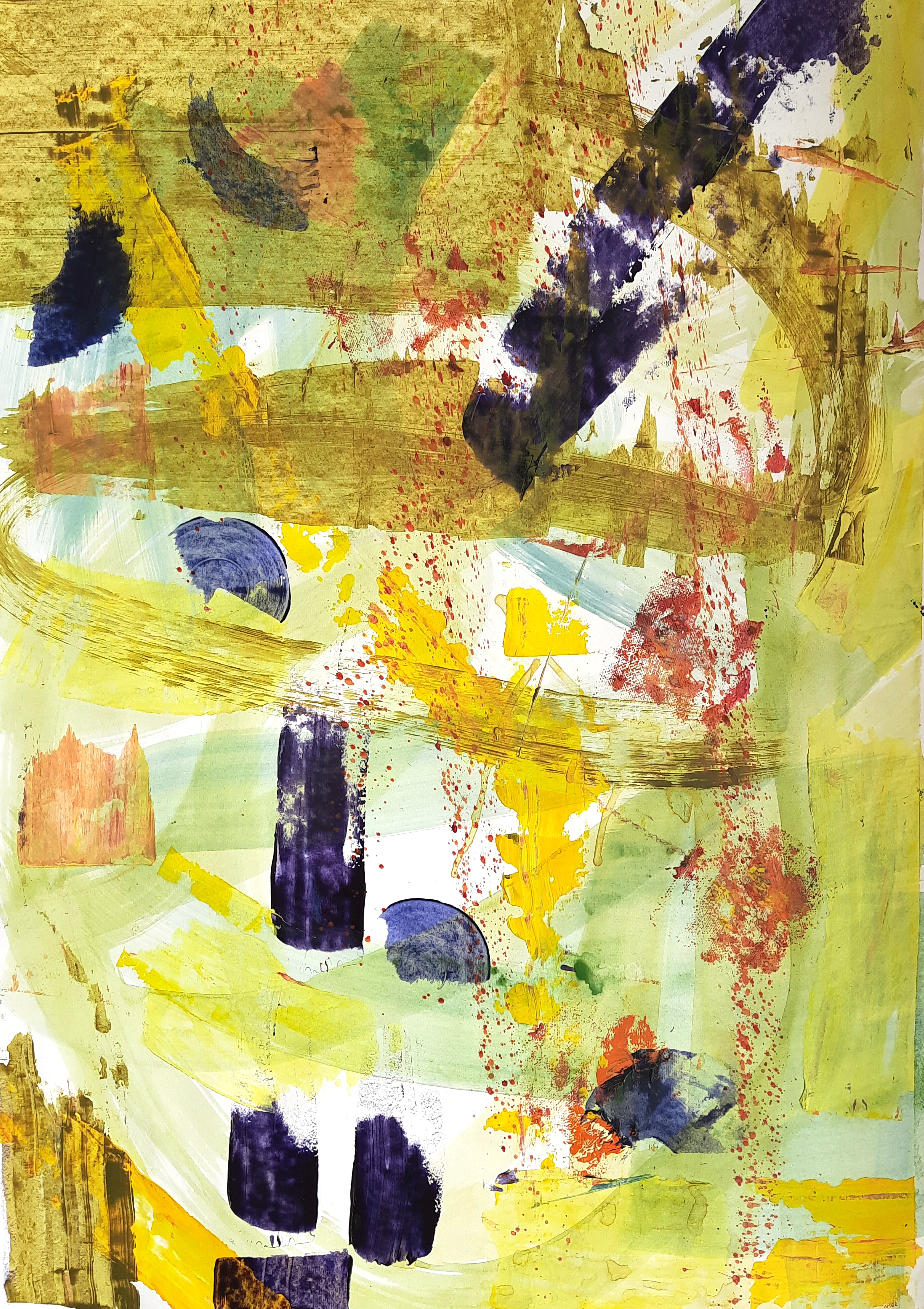 Kiwi, acrylic on paper, 59.4 x 84 cm, 2021