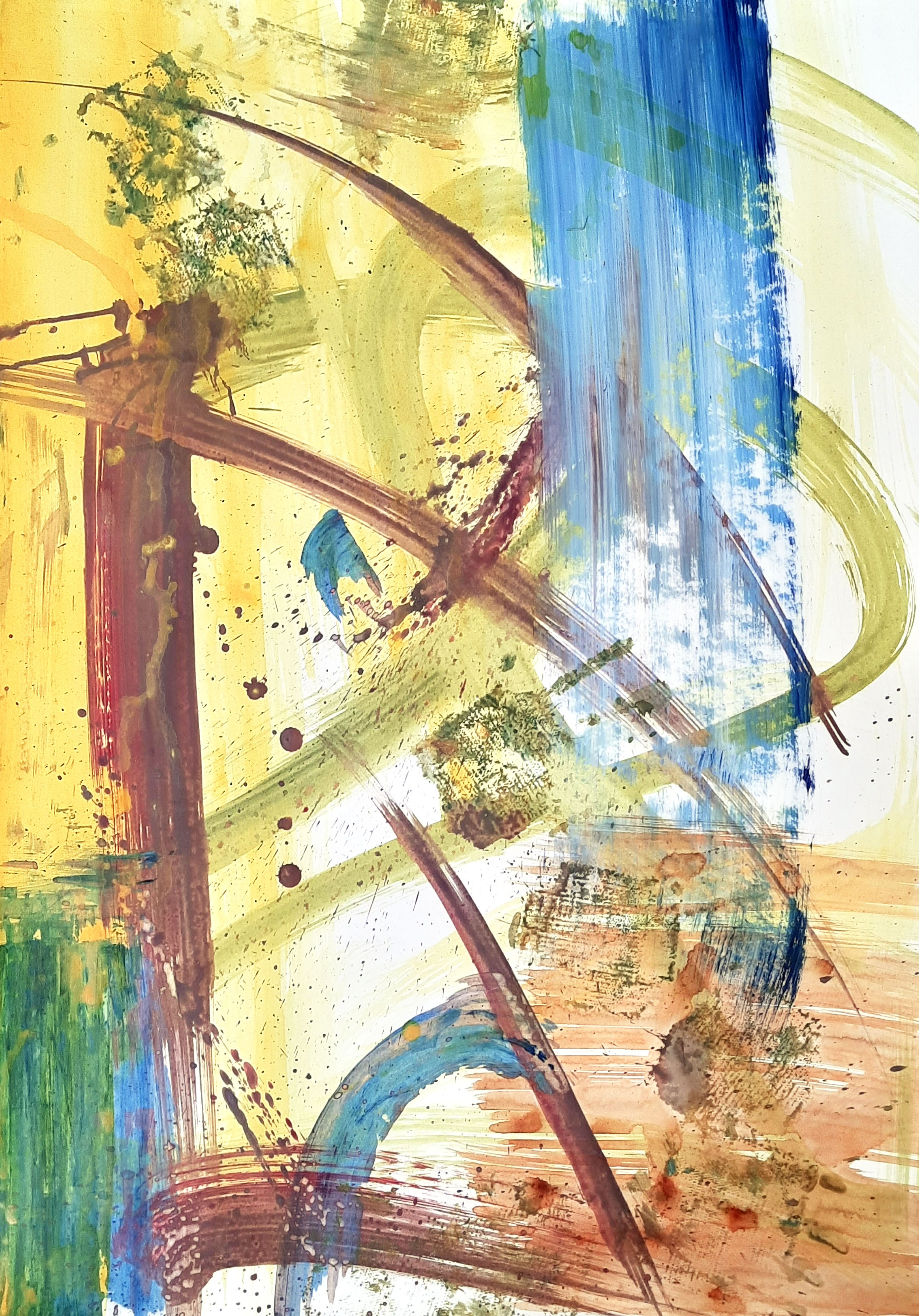 Maracuja, acrylic on paper, 59.4 x 84 cm, 2021
