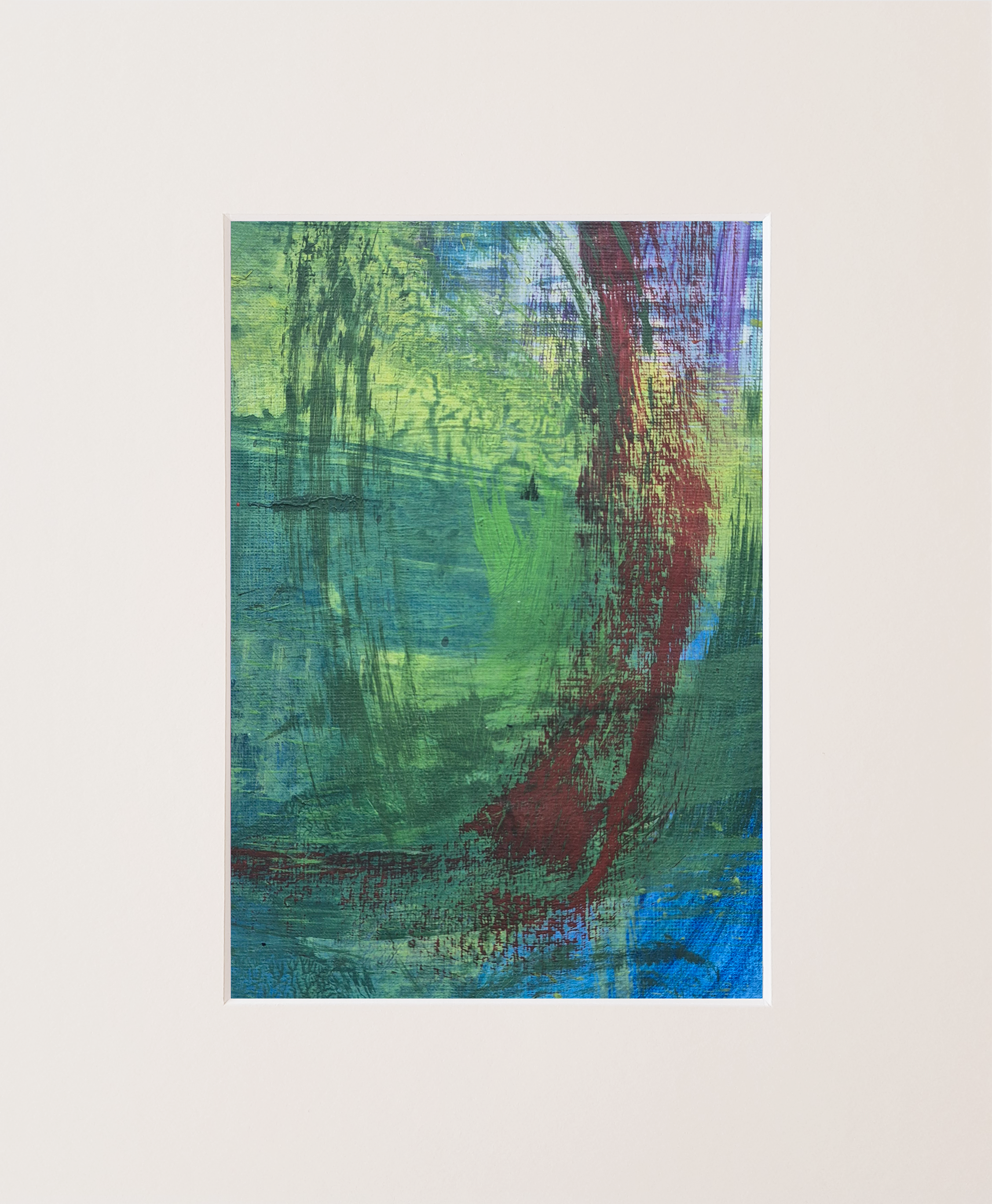 Untitled, acrylic on paper, 30.5 x 25.5 cm with mounting, 2025
