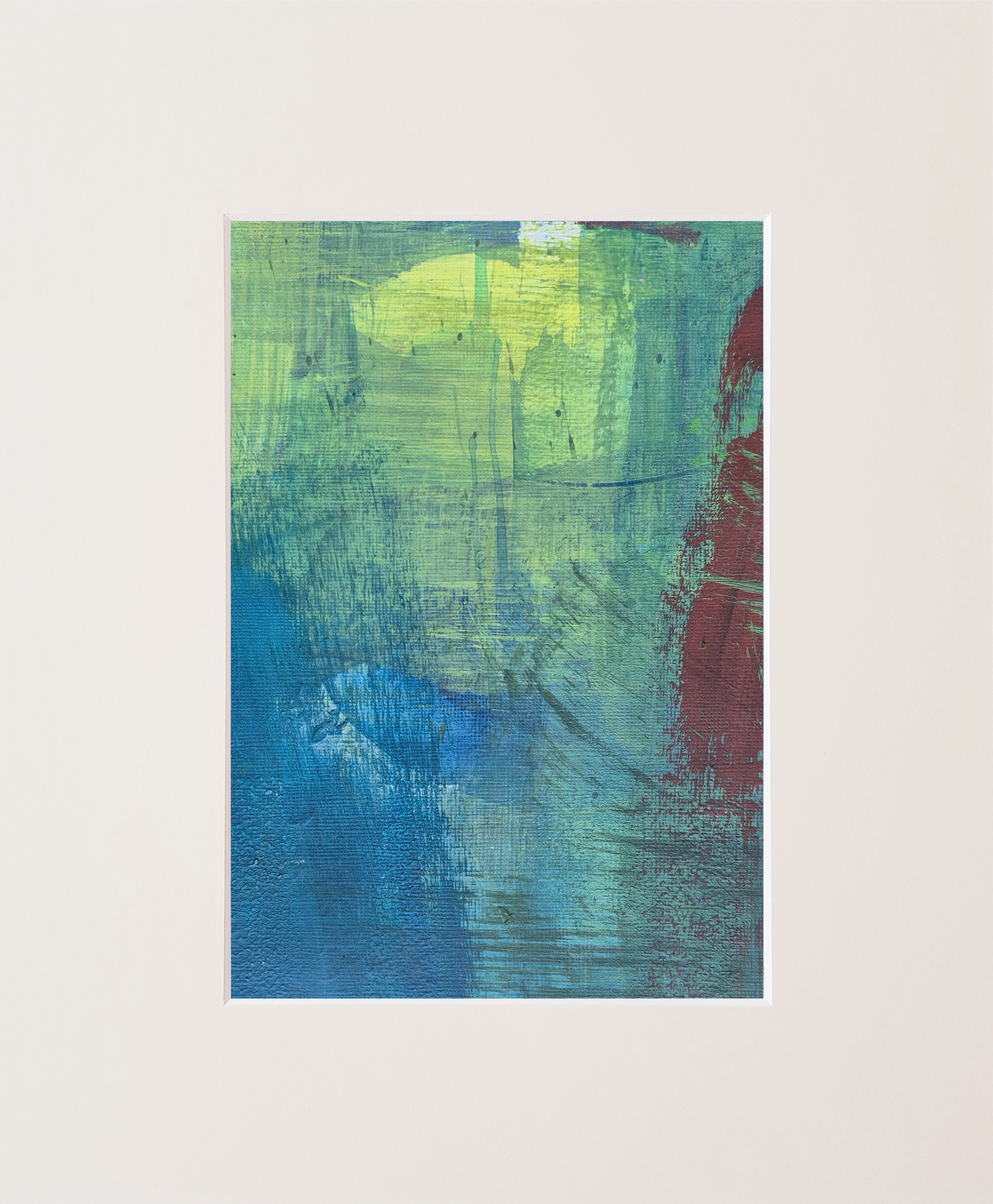 Untitled, acrylic on paper, 30.5 x 25.5 cm with mounting, 2025